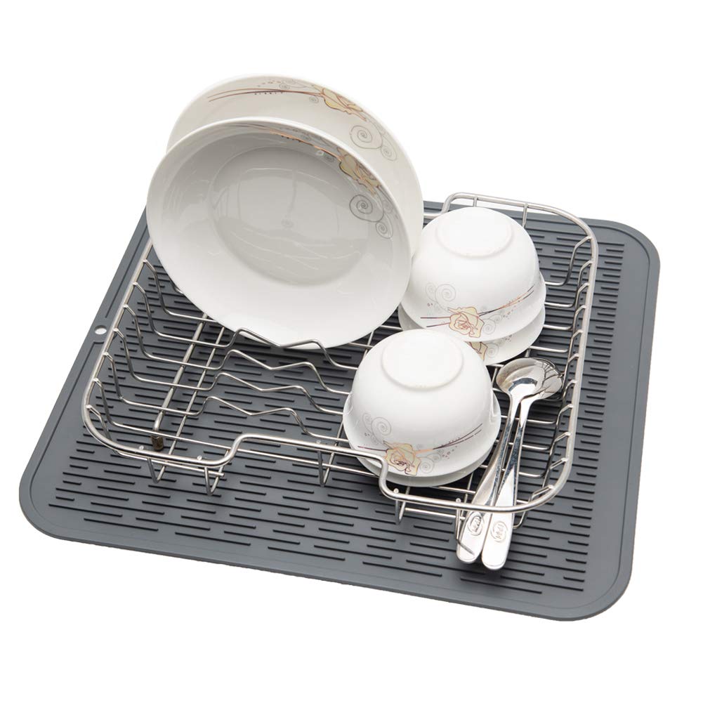 2 Pcs Heavy Duty Silicone Dish Drying Mat (2 Count)