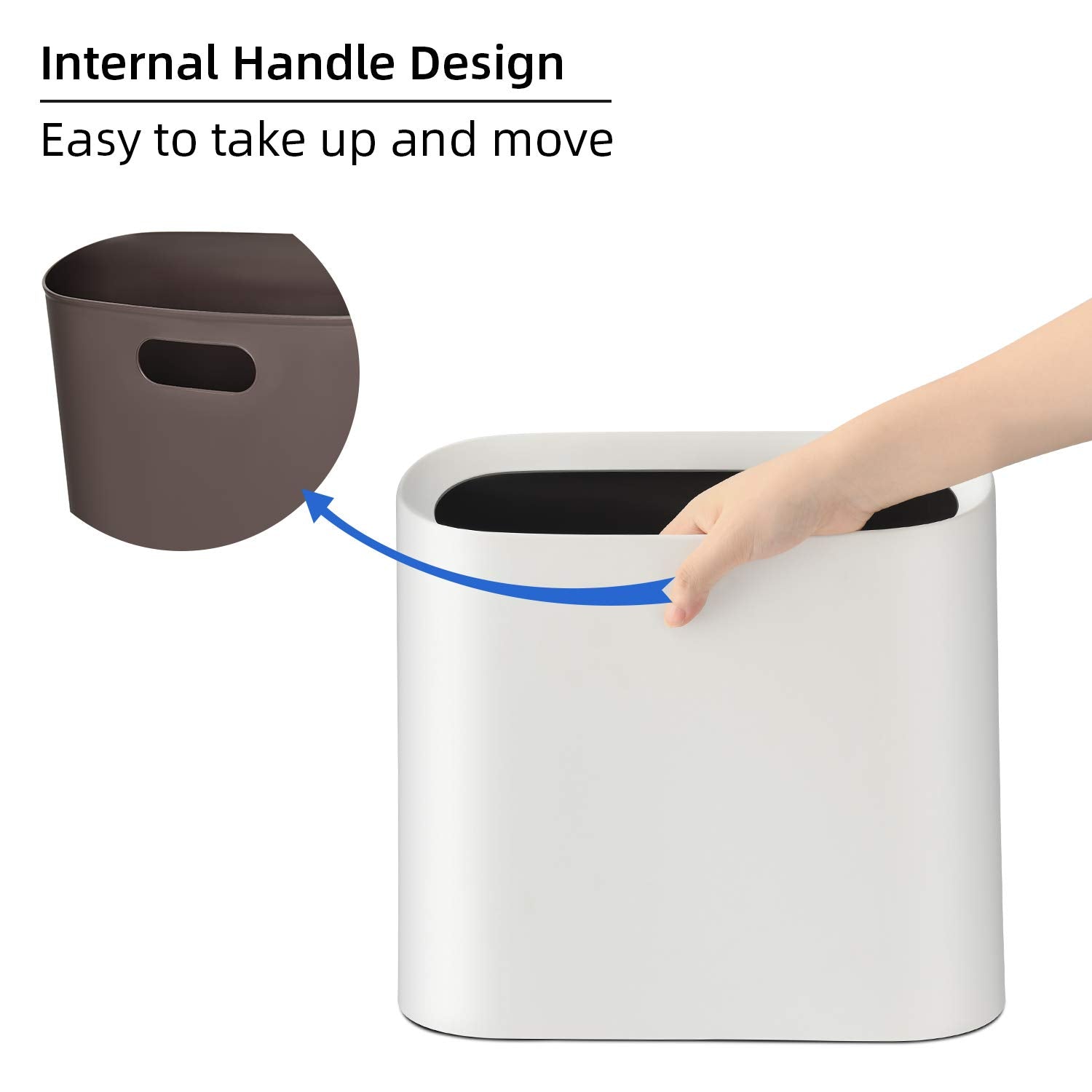 2.3 Gal Bathroom Trash Can