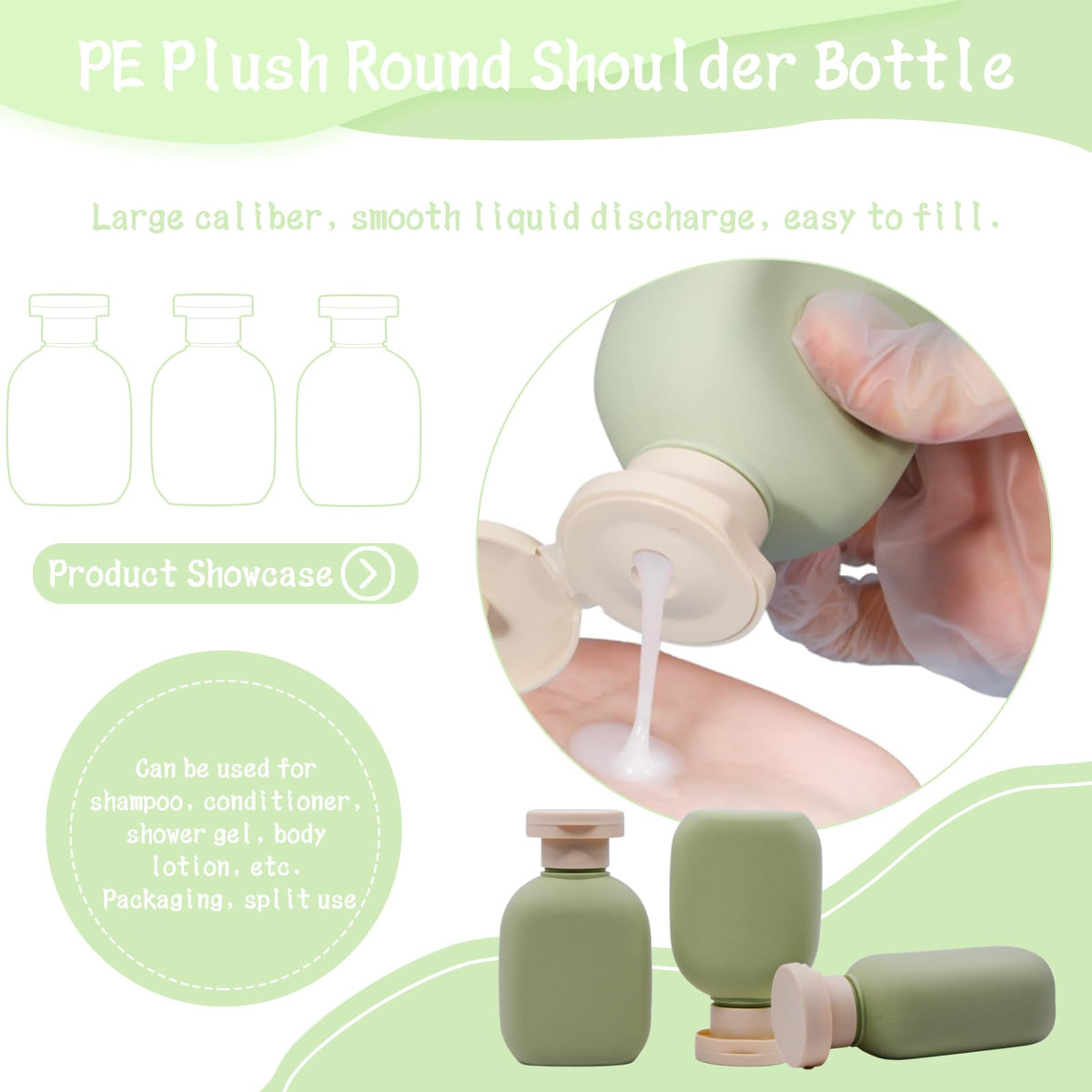 3.4 oz Leak Proof Travel Bottles (6 Count)