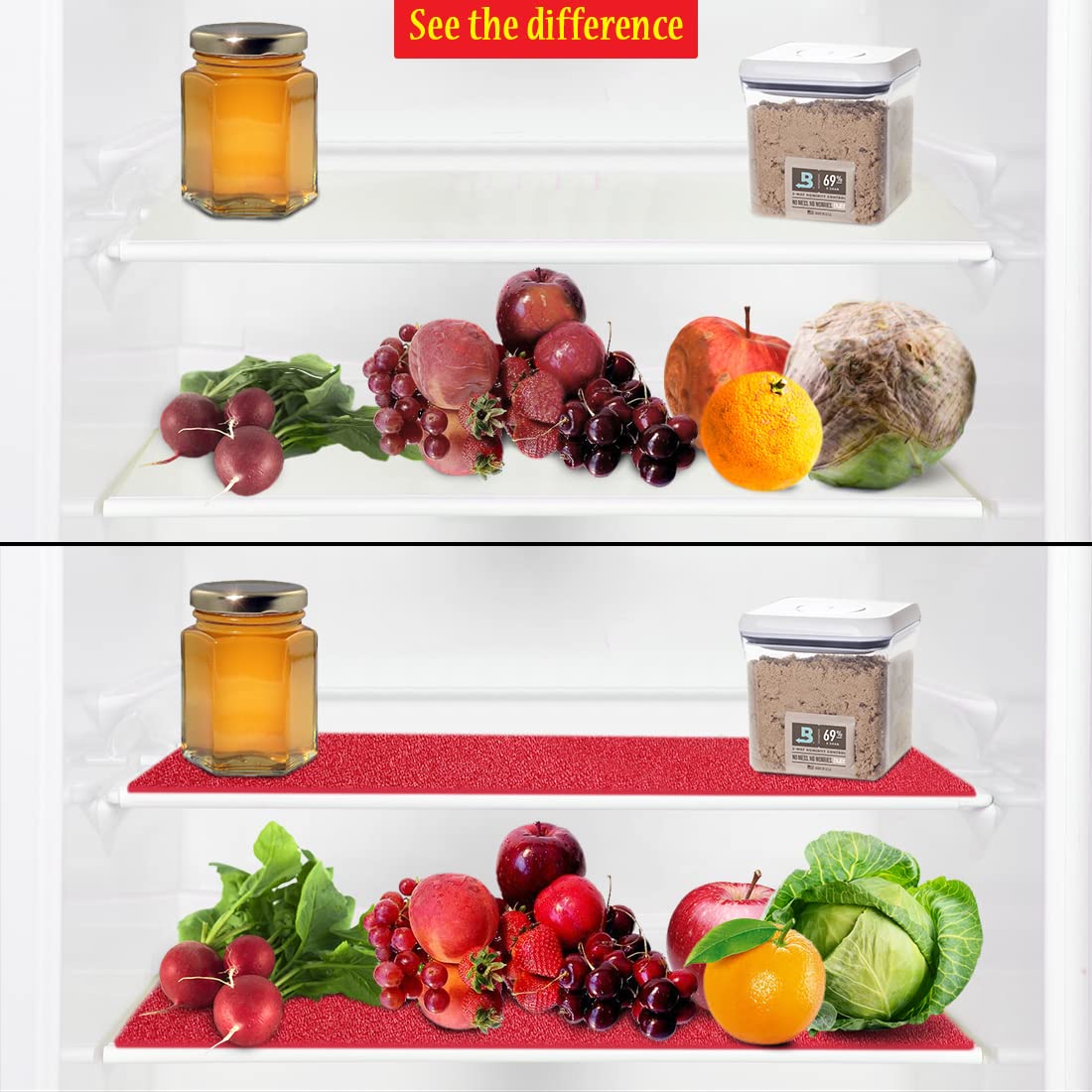Fruit & Veggie Life Extender Liner for Fridge Refrigerator Drawers (5 Sq Ft)