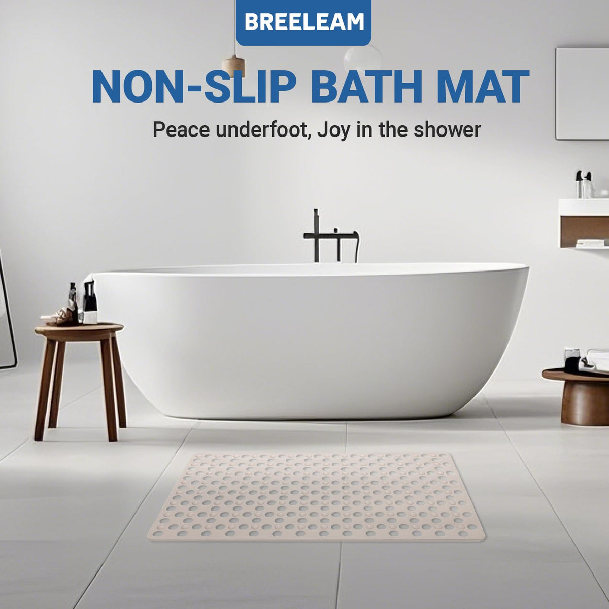 Non Slip Bathtub and Shower Mat 31x17 inch