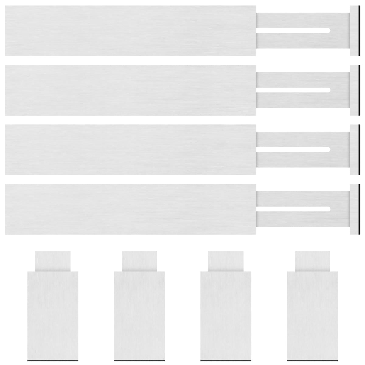4 Pack Bamboo Drawer Dividers Organizer with Inserts 2.6'' High (4 Count)