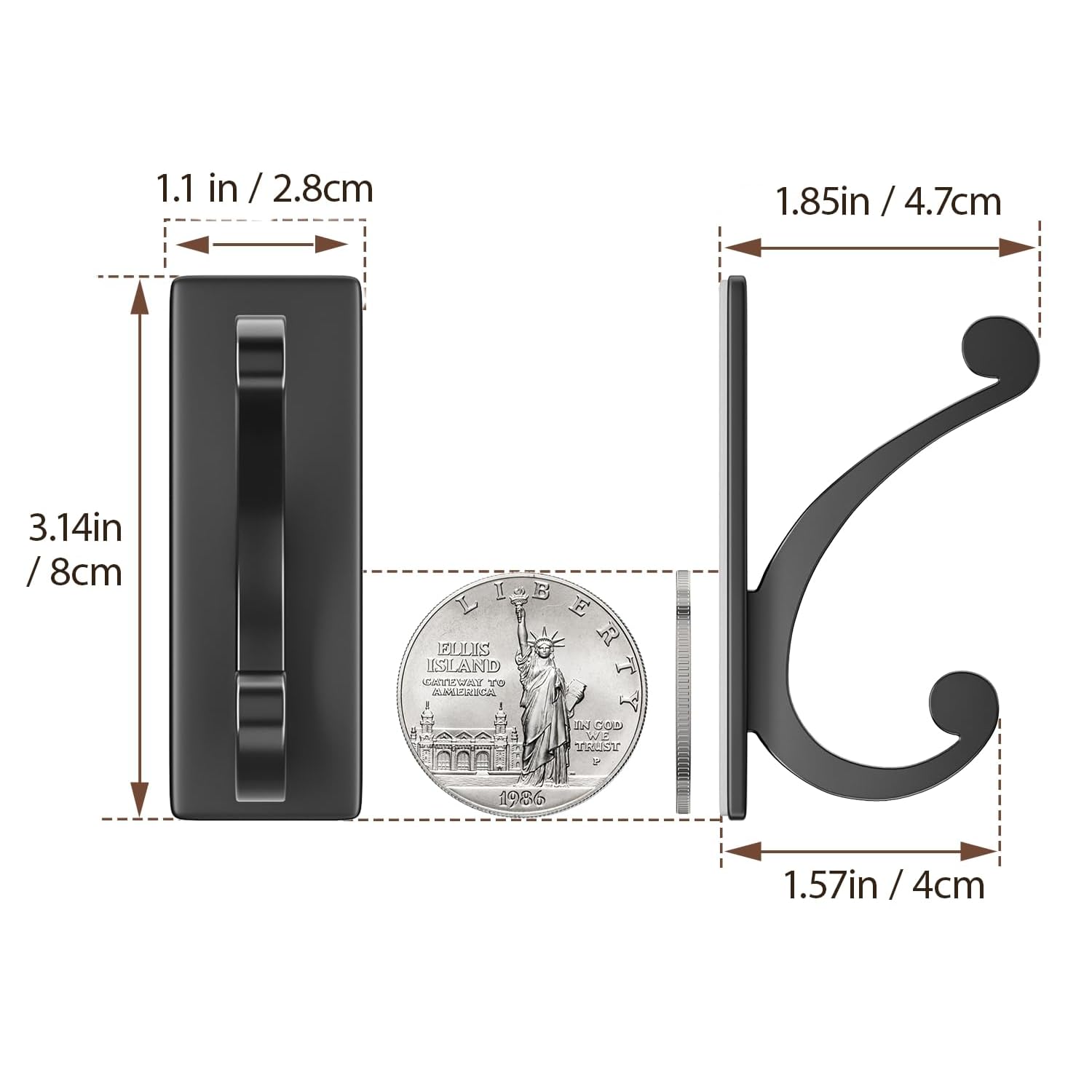 Adhesive Wall Hook for Towel (4 Count)