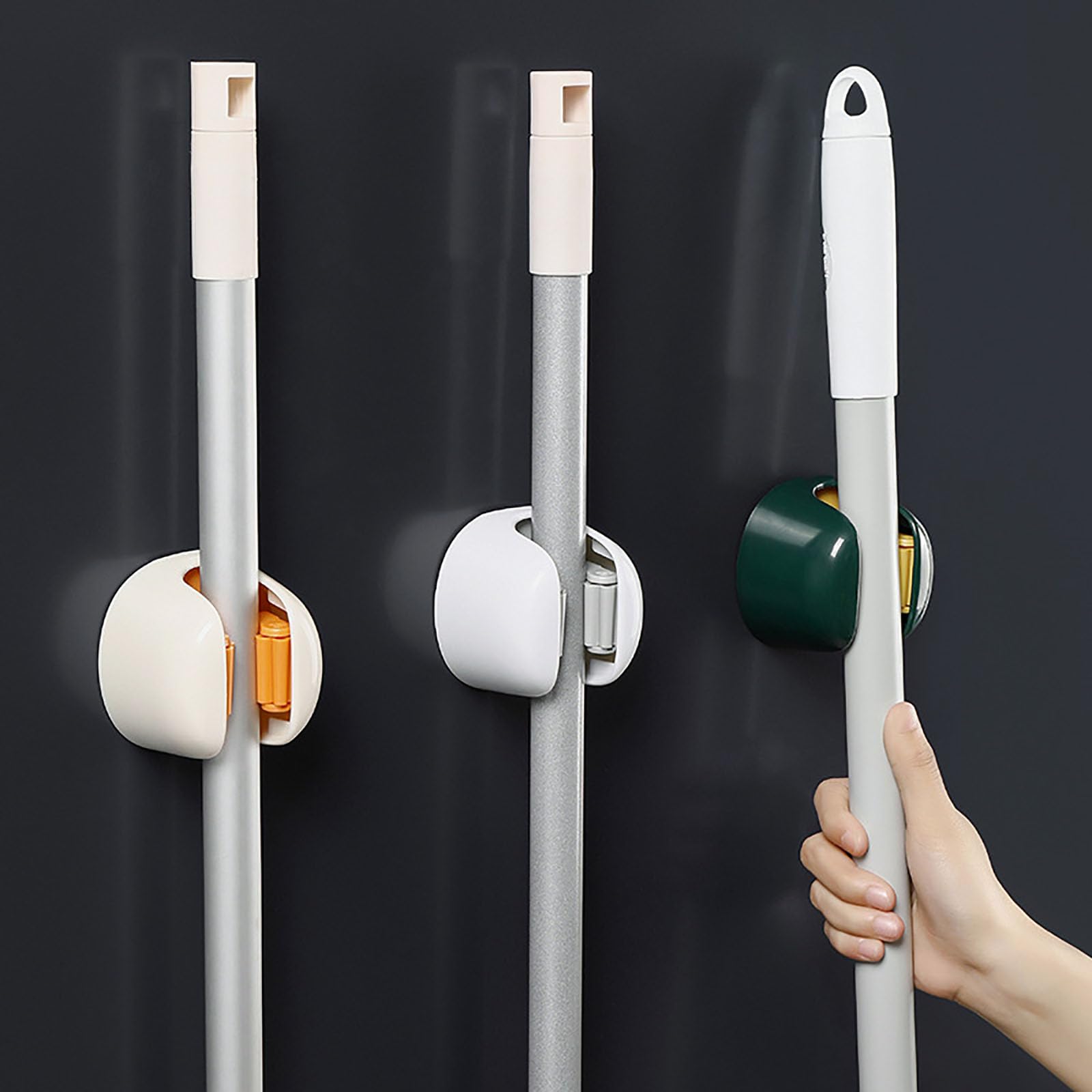 Broom Holder Mount Mop Organizer Gripper
