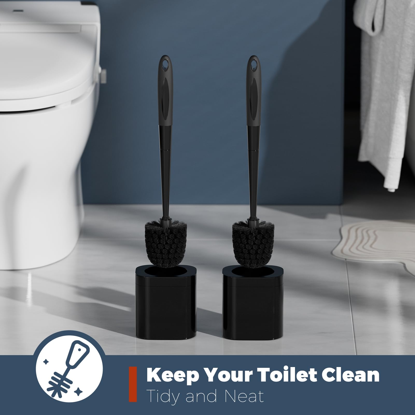 Toilet Brush and Holder Set (2 Count)