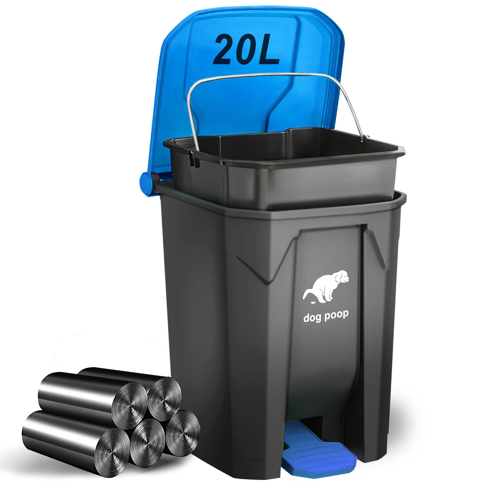 Dog Poop Trash Can Outside (100 Count)