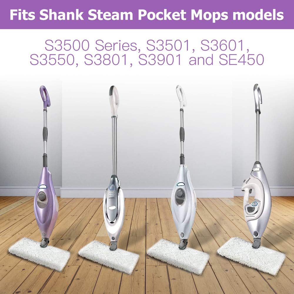 Replacement Steam Mop Pads for Shark Steam Mop Pads Compatible with S3500 Series S3501 S3601 S3550 S3901 S3801 SE450 S3801CO S3601D Steam Pocket Mop