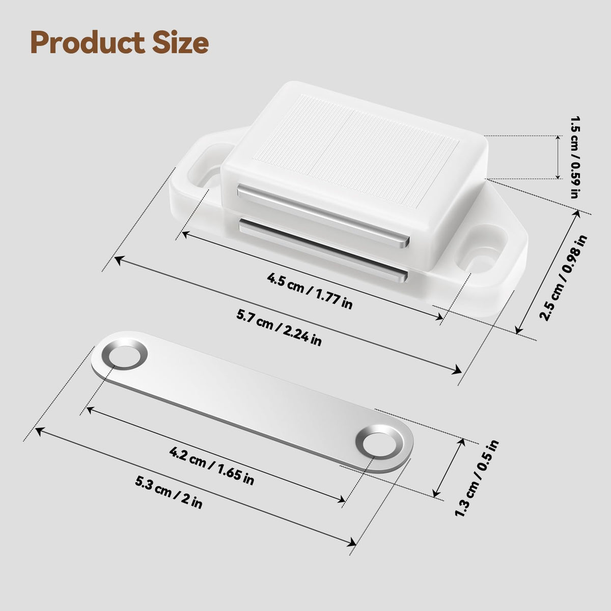 Cabinet Magnetic Catch Door Latch 25LB for Kitchen Drawer Magnets to Stay Closed Magnetic Catch Closet for Drawer（White 6 Pack）