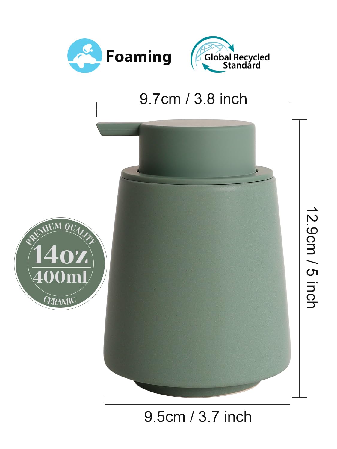 Ceramic Foaming Soap Dispenser