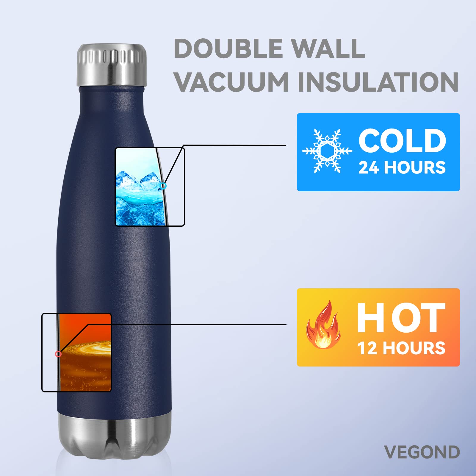 17oz Stainless Steel Water Bottles Bulk
