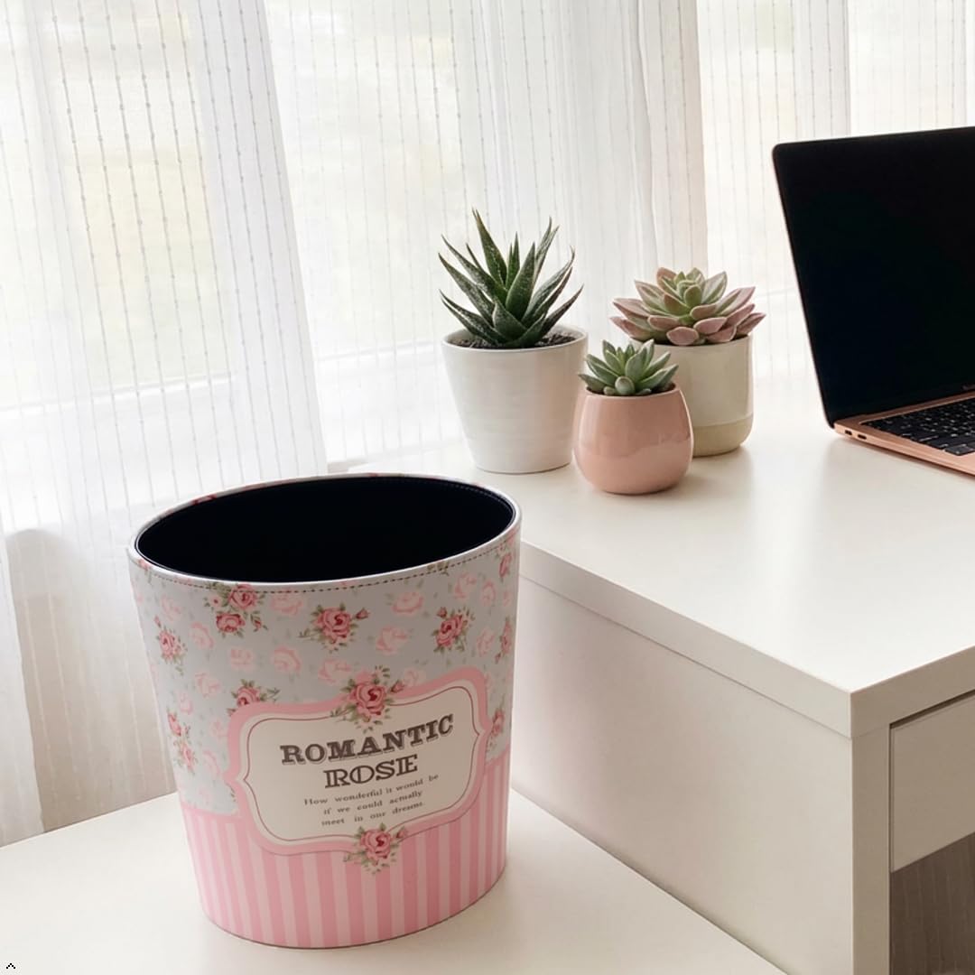 PU Leather Small Trash Can Wastebasket