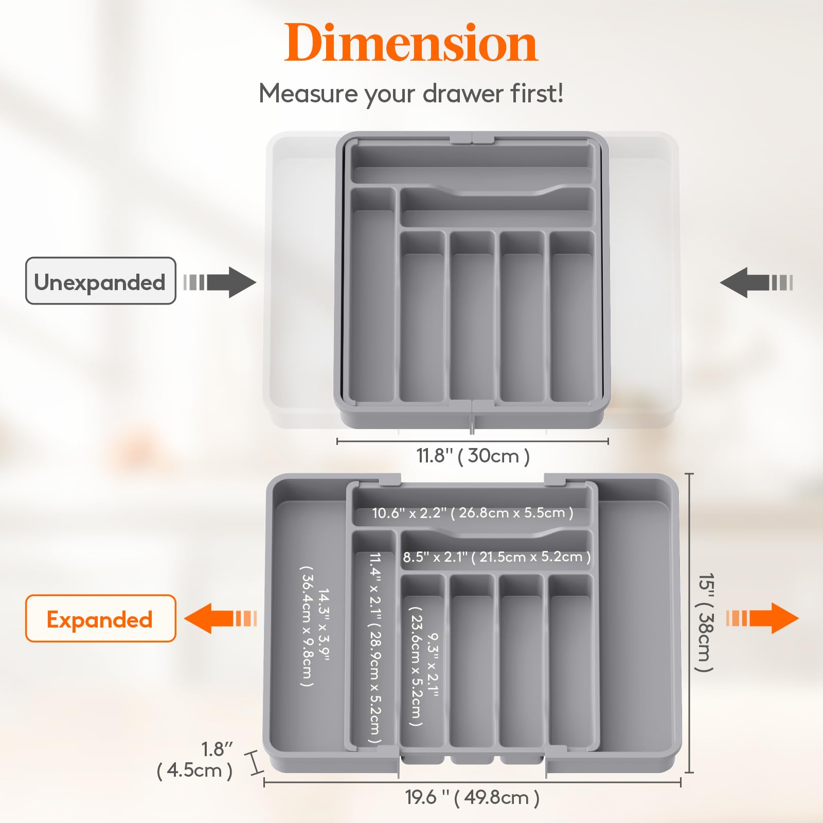 Utensil Organizer for Kitchen Drawer