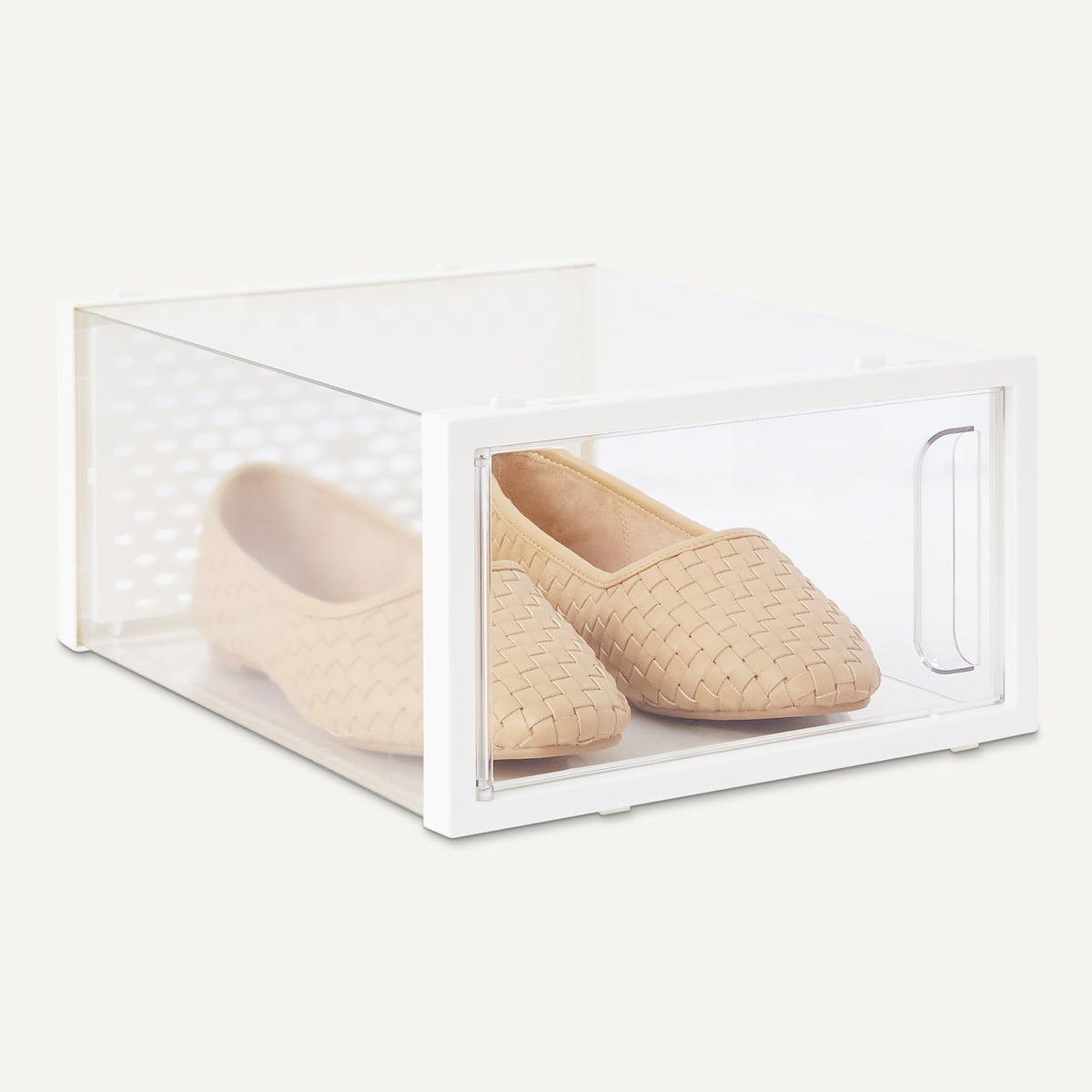 Stackable and Foldable Clear Shoe Storage Organizer Box (12 Count)