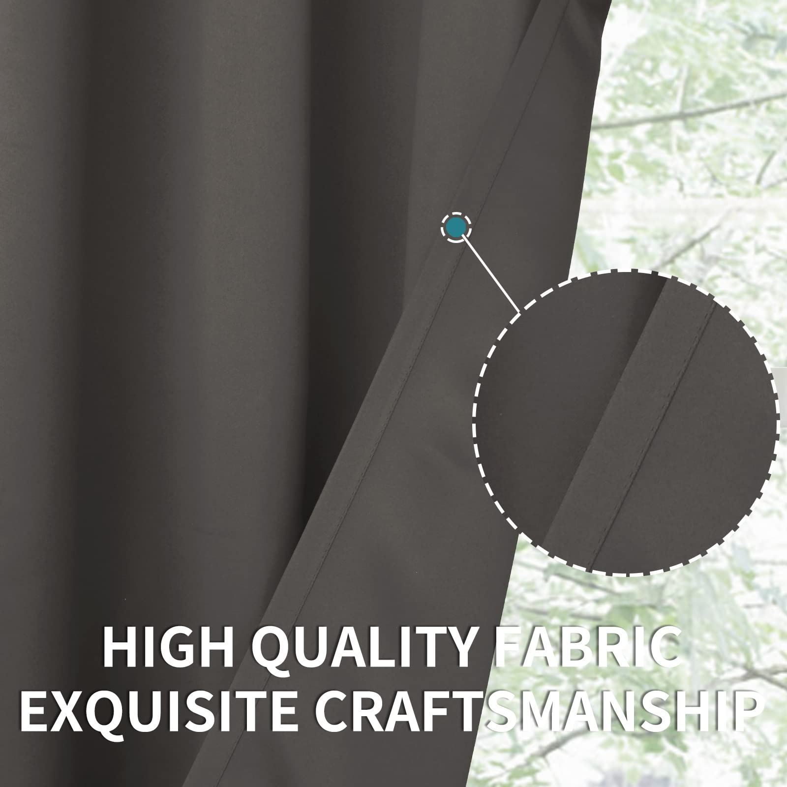 Blackout Curtains for Bedroom 63 Inches Length (2 Count)