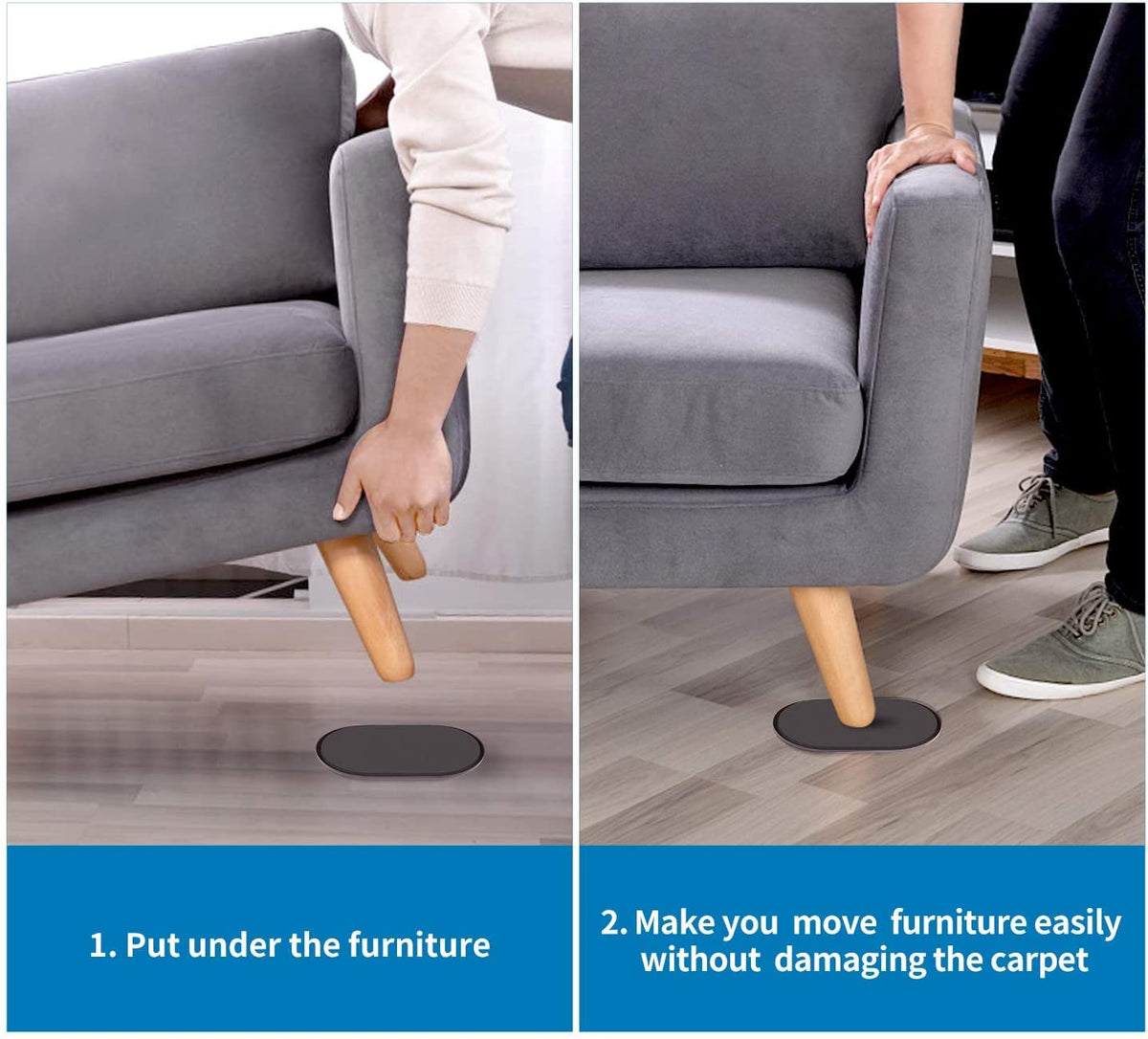 Large Furniture Sliders for Carpet (8 Count)
