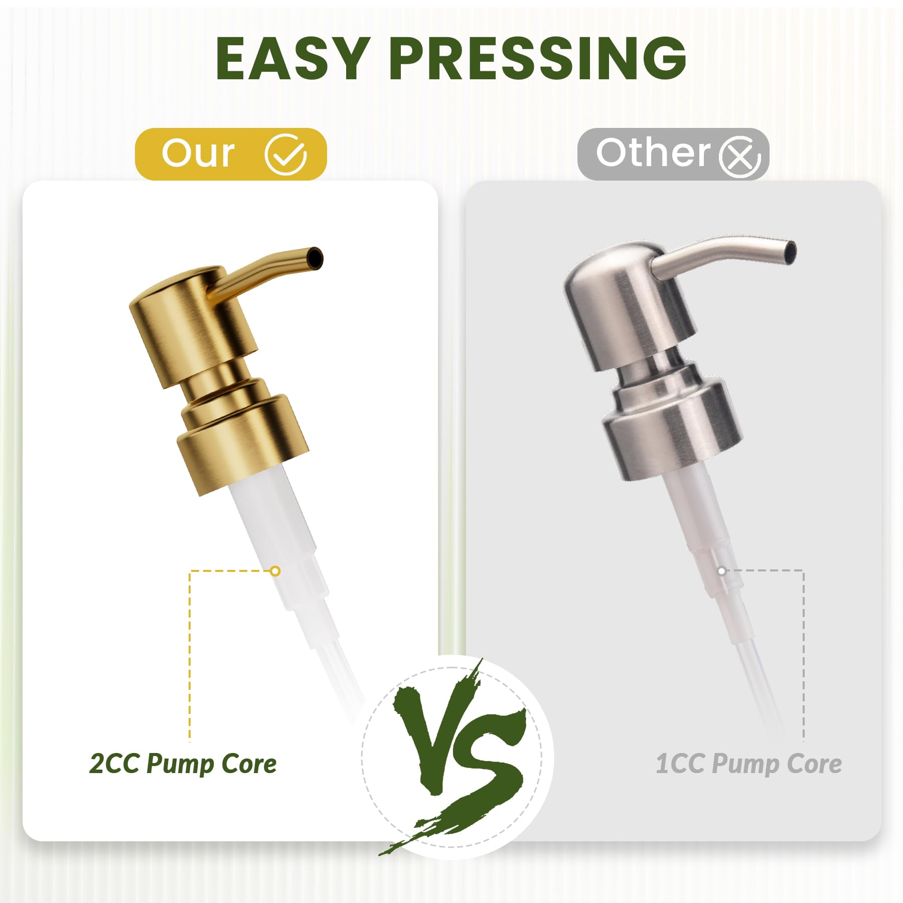 Amber Glass Soap Dispenser (2 Count)