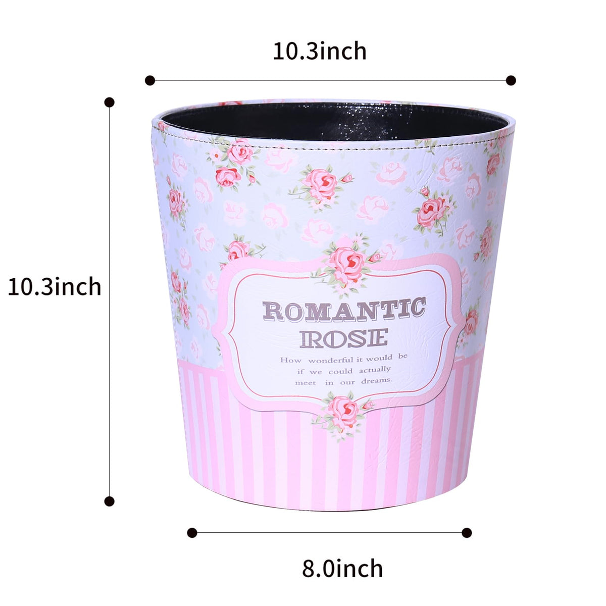 PU Leather Small Trash Can Wastebasket