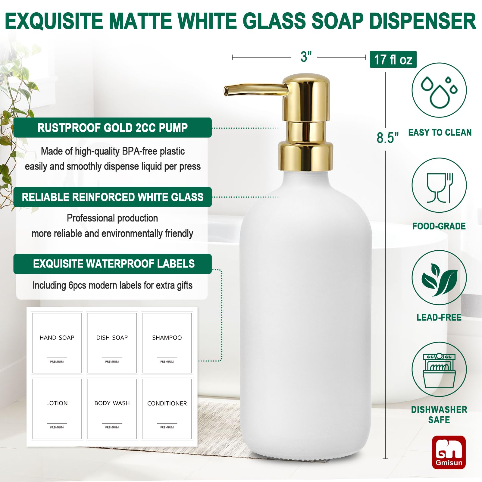 White Soap Dispenser (2 Count)