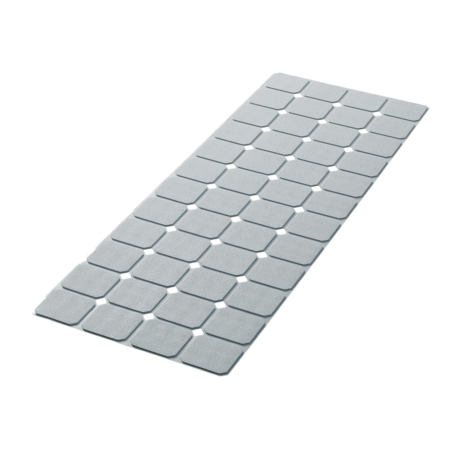Bathtub Mat Non Slip Silicone Foldable Extra Long Tub Mat Strong Suction Cups & Large Drain Holes