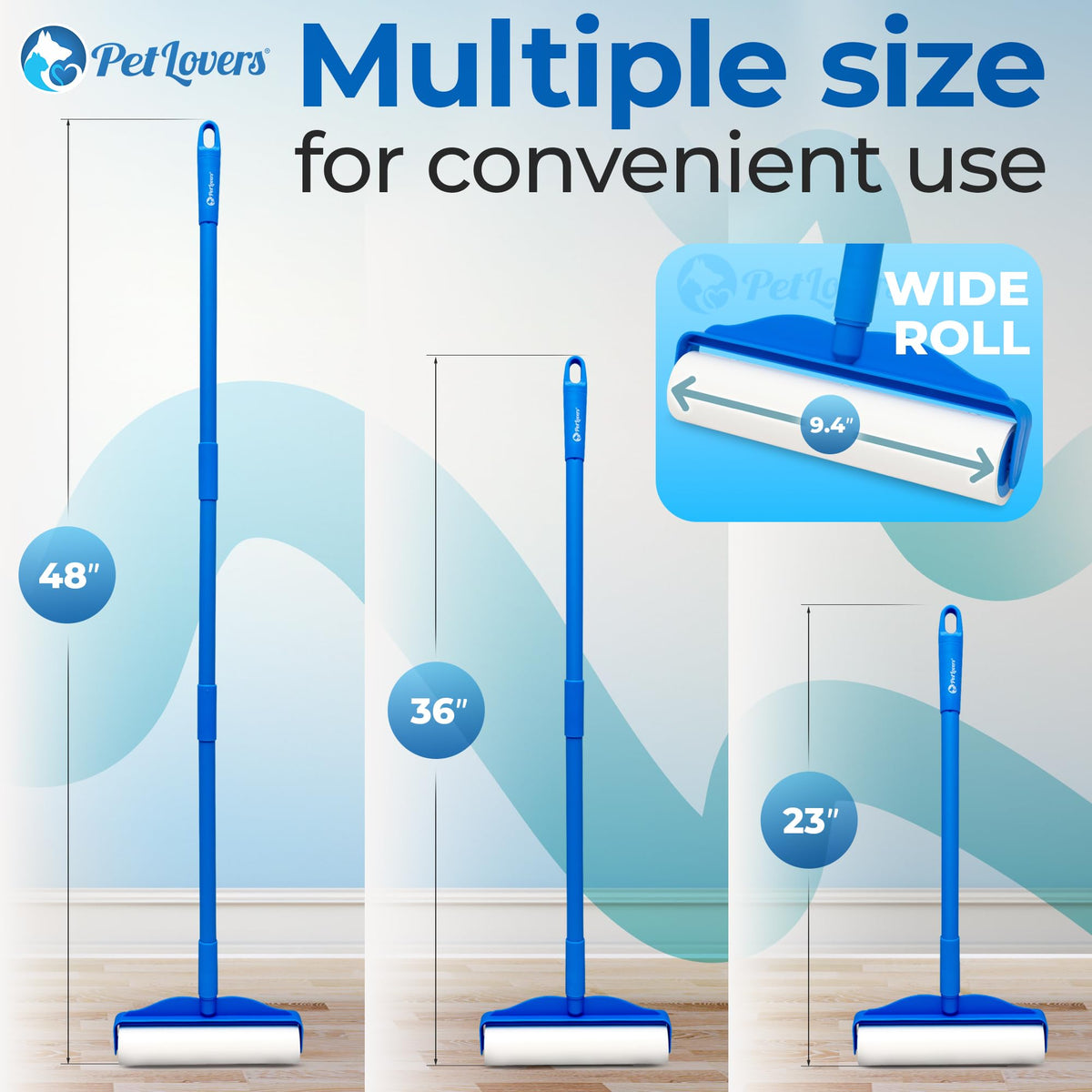 Large Lint Roller with 3 Refills (4 Count)