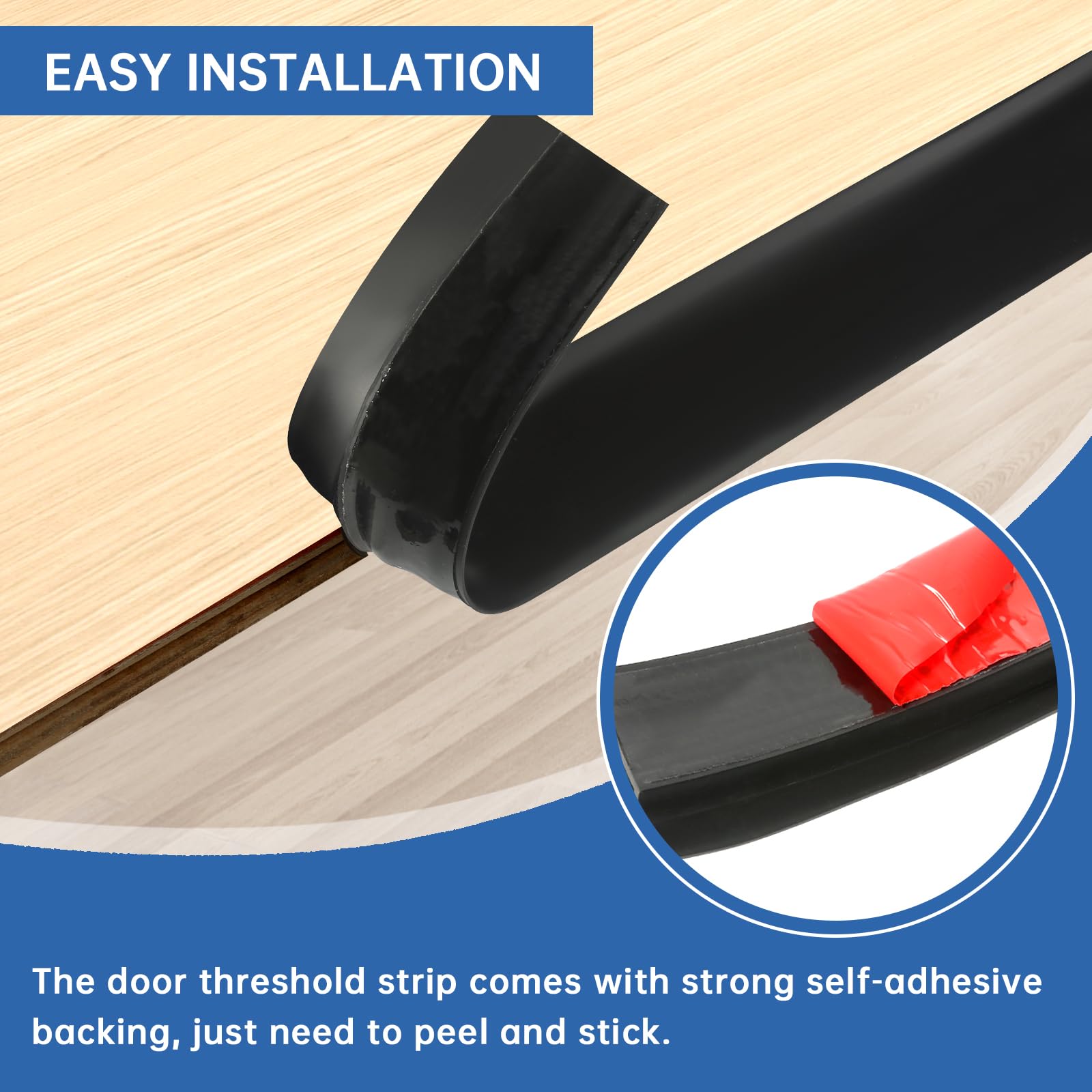 Vinyl Door Threshold Flooring Transition Strip Self Adhesive Carpet Edging Strip for Laminate Doorway Edge Threshold from 3 (10 Foot)