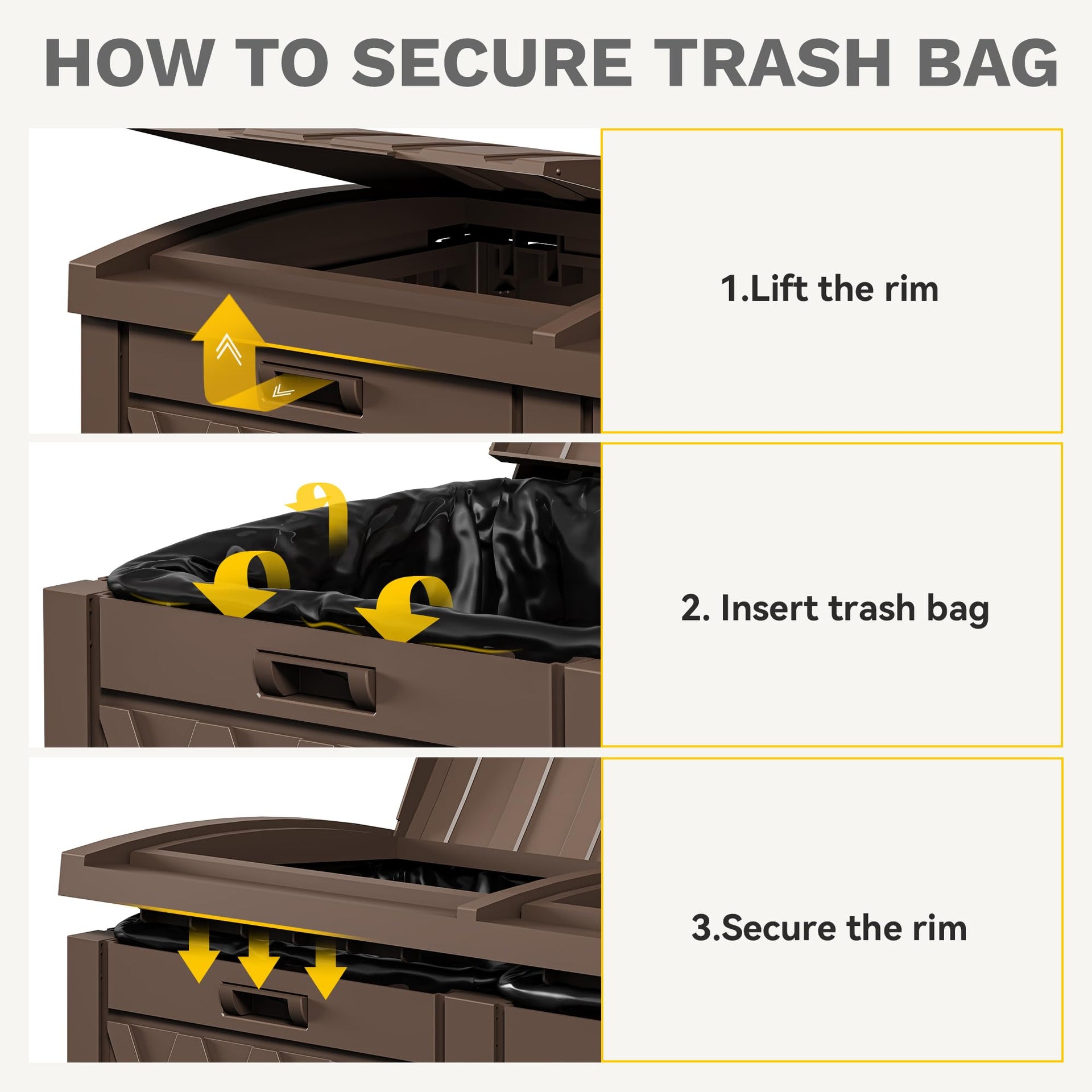 72 Gallon Dual Outdoor Trash Can