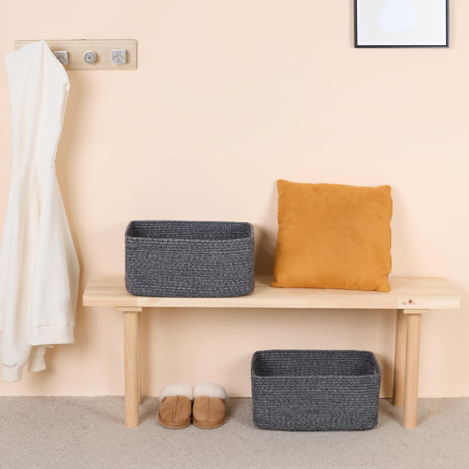 Large Storage Baskets for Organizing (4 Count)