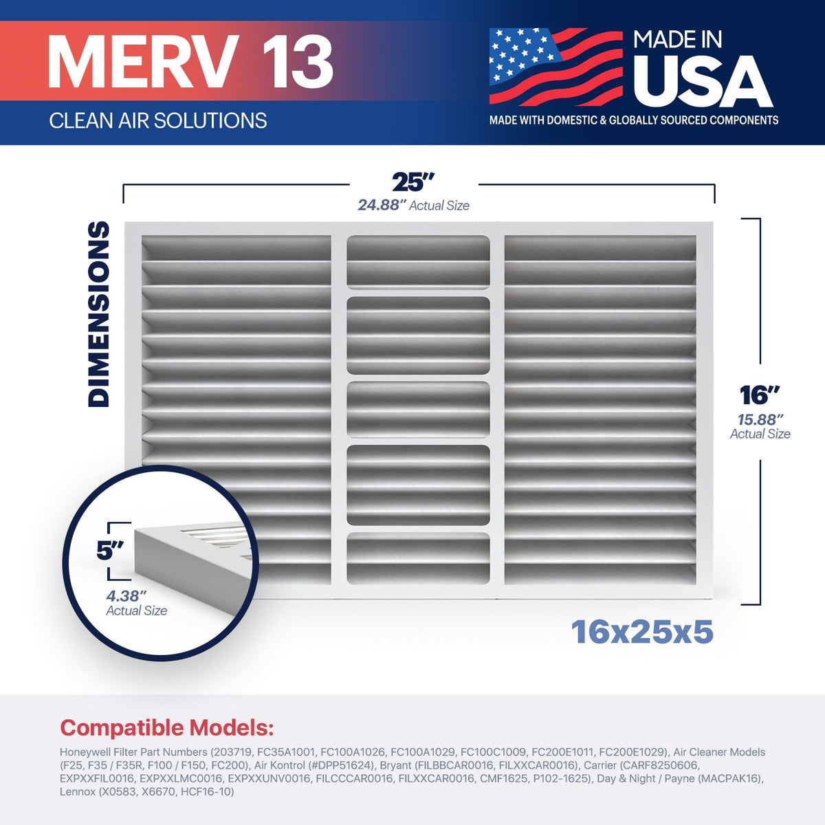 TruFilter 16x25x5 (2 Count)