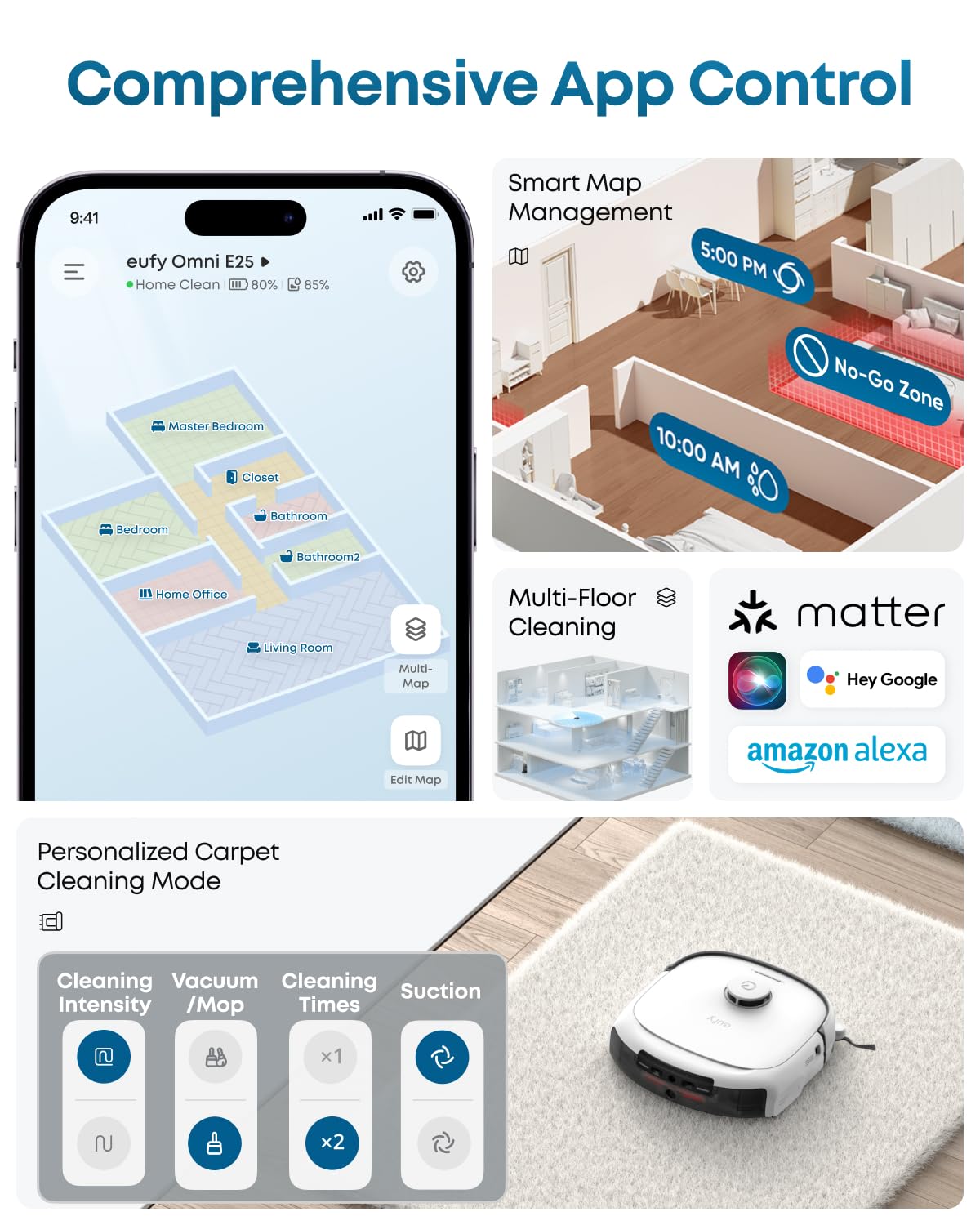E25 Robot Vacuum and Mop Combo