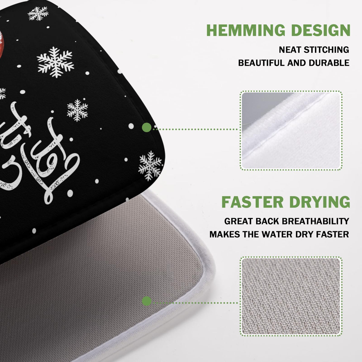 Winter Snowman Dish Drying Mat