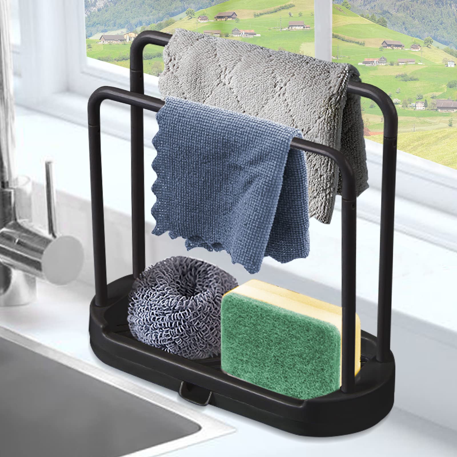 Kitchen Sink Rack Tray Organizer Stand for Sponge