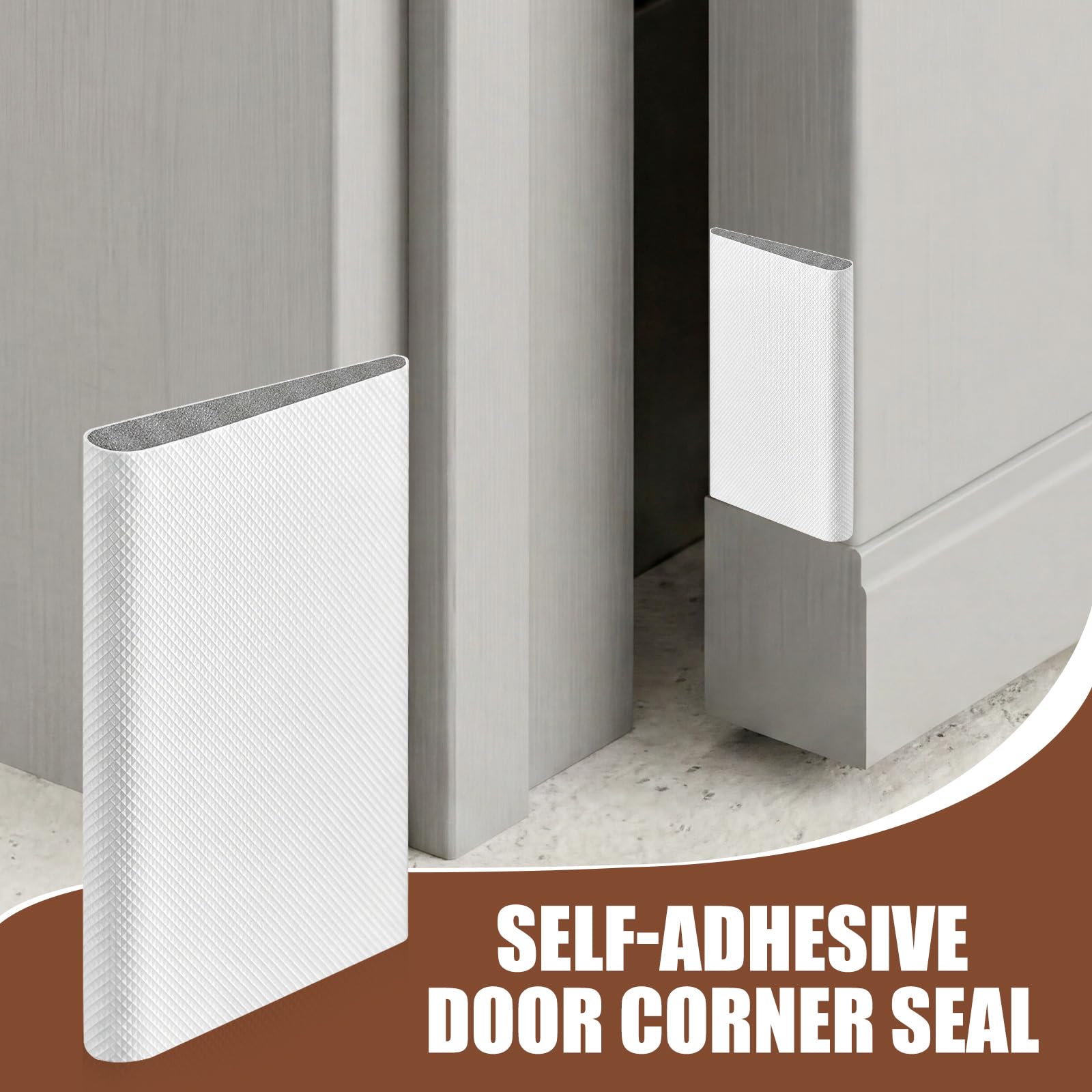 16 Pieces Door Corner Seal Pads Adhesive Weatherstripping