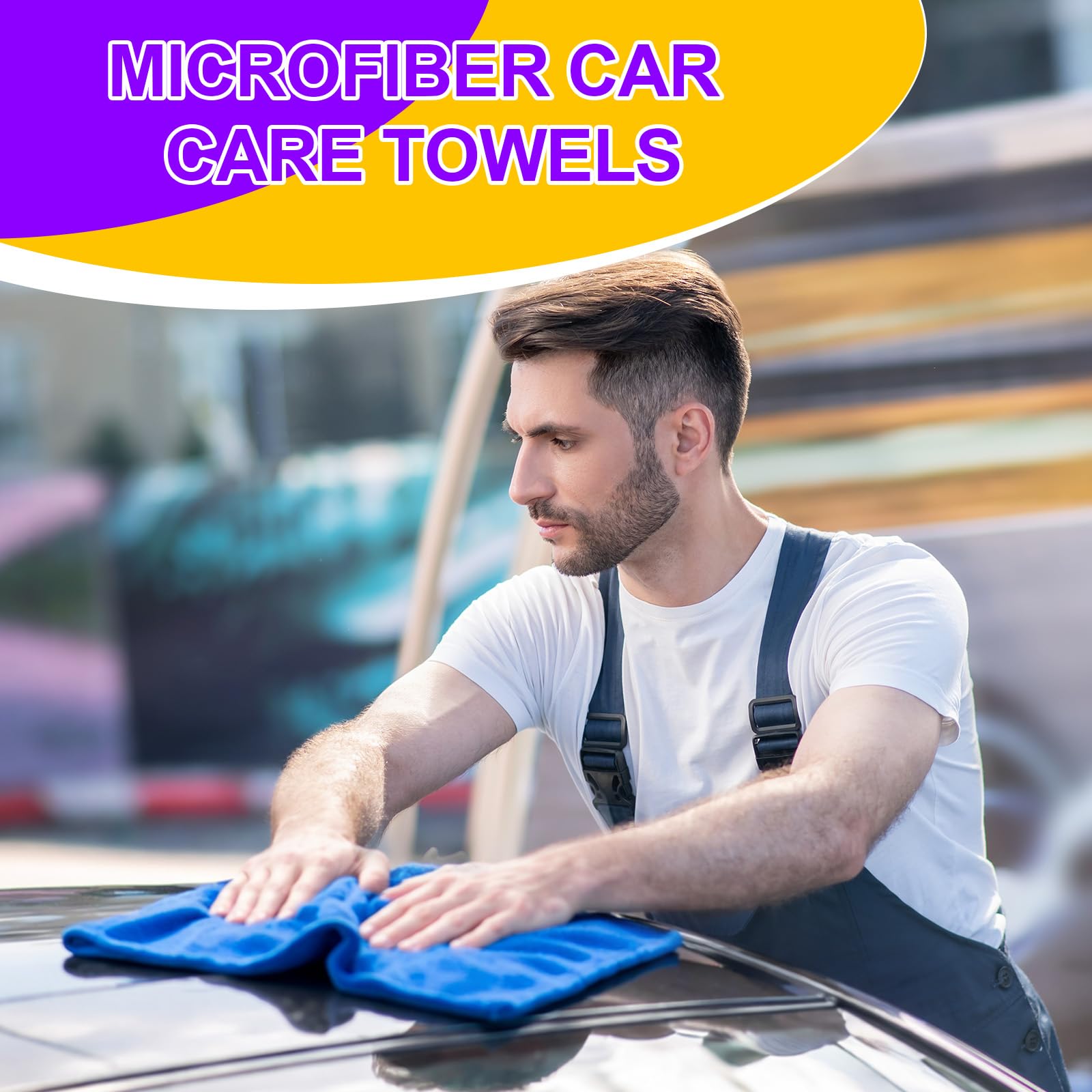 60 Pcs Microfiber Cleaning Cloths for Cars 16 x 16 Inch Ultra Absorbent Car Towels Drying Reusable Cleaning Supplies House Kitchen Window Microfiber Towel (60 Count)