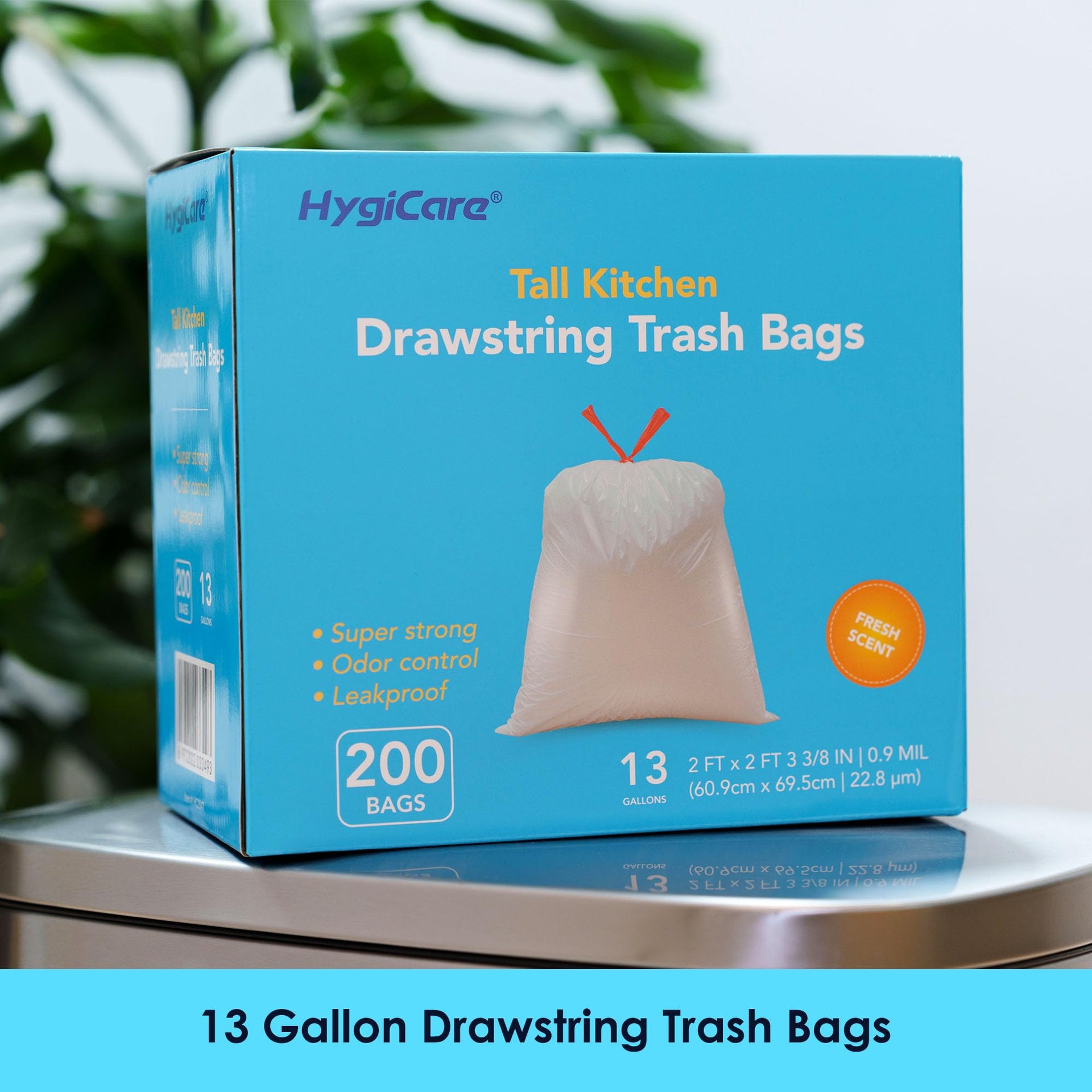 13 Gallon Tall Kitchen Trash Bags (200 Count)