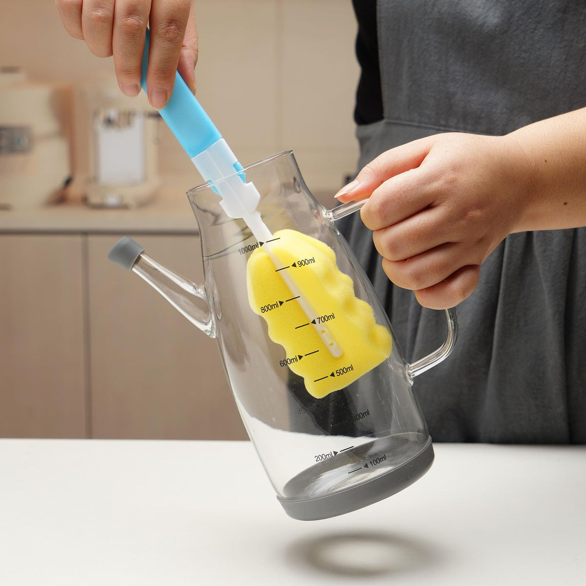 Large Glass Oil Dispenser Bottle for Kitchen Cooking Recipiente Para Aceite De Cocina Olive Oil Vinegar Dispenser Cruet Stainless Steel Lid No Drip Liquid Container