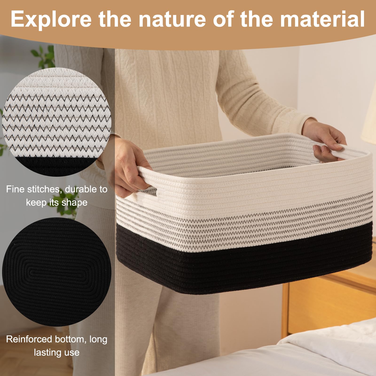 Large Storage Basket for Organizing (2 Count)