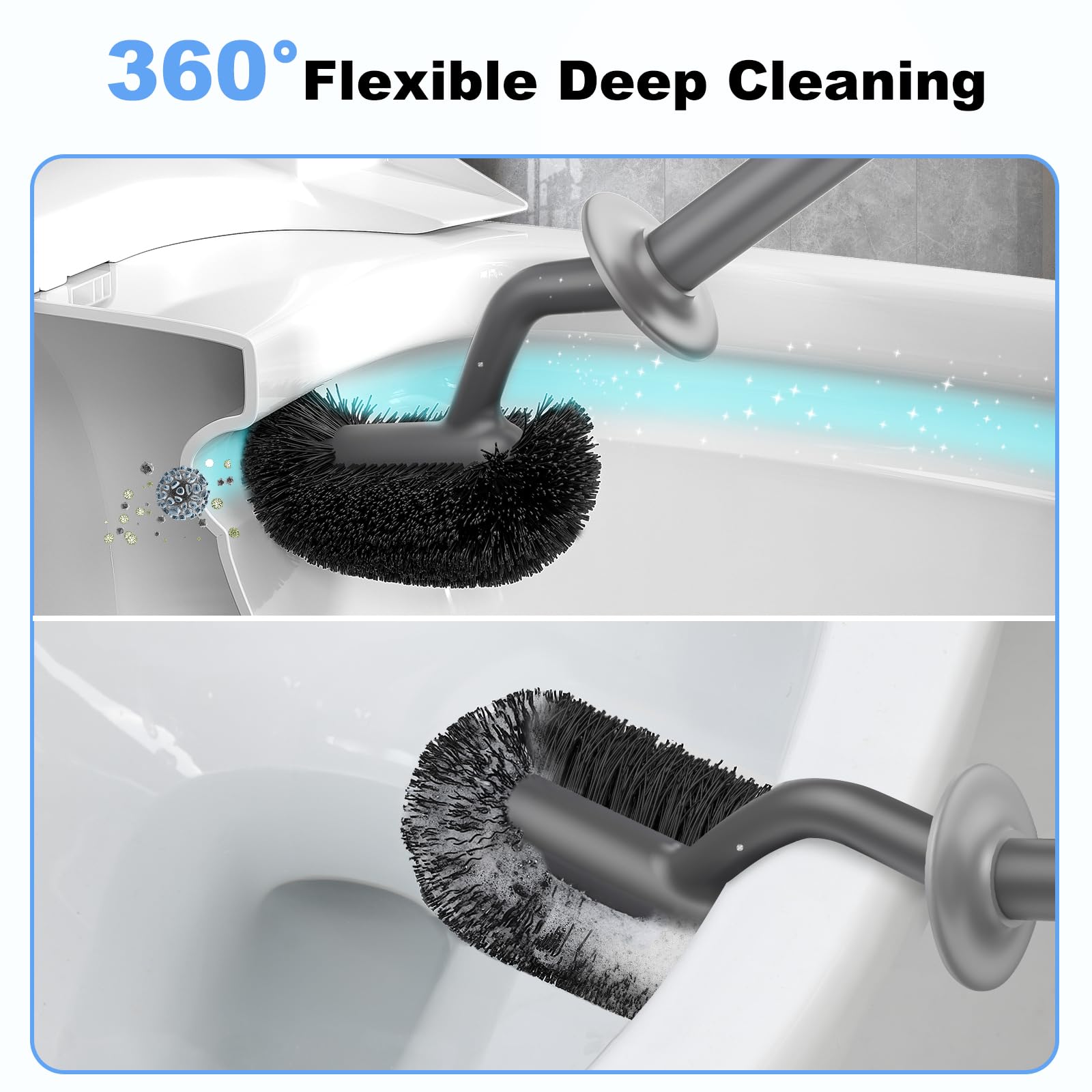 Toilet Bowl Brush Holder Set