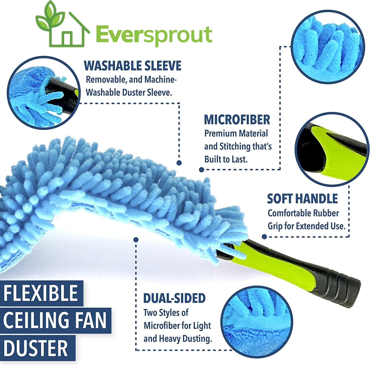 Ceiling Fan Duster with 3 Foot Pole