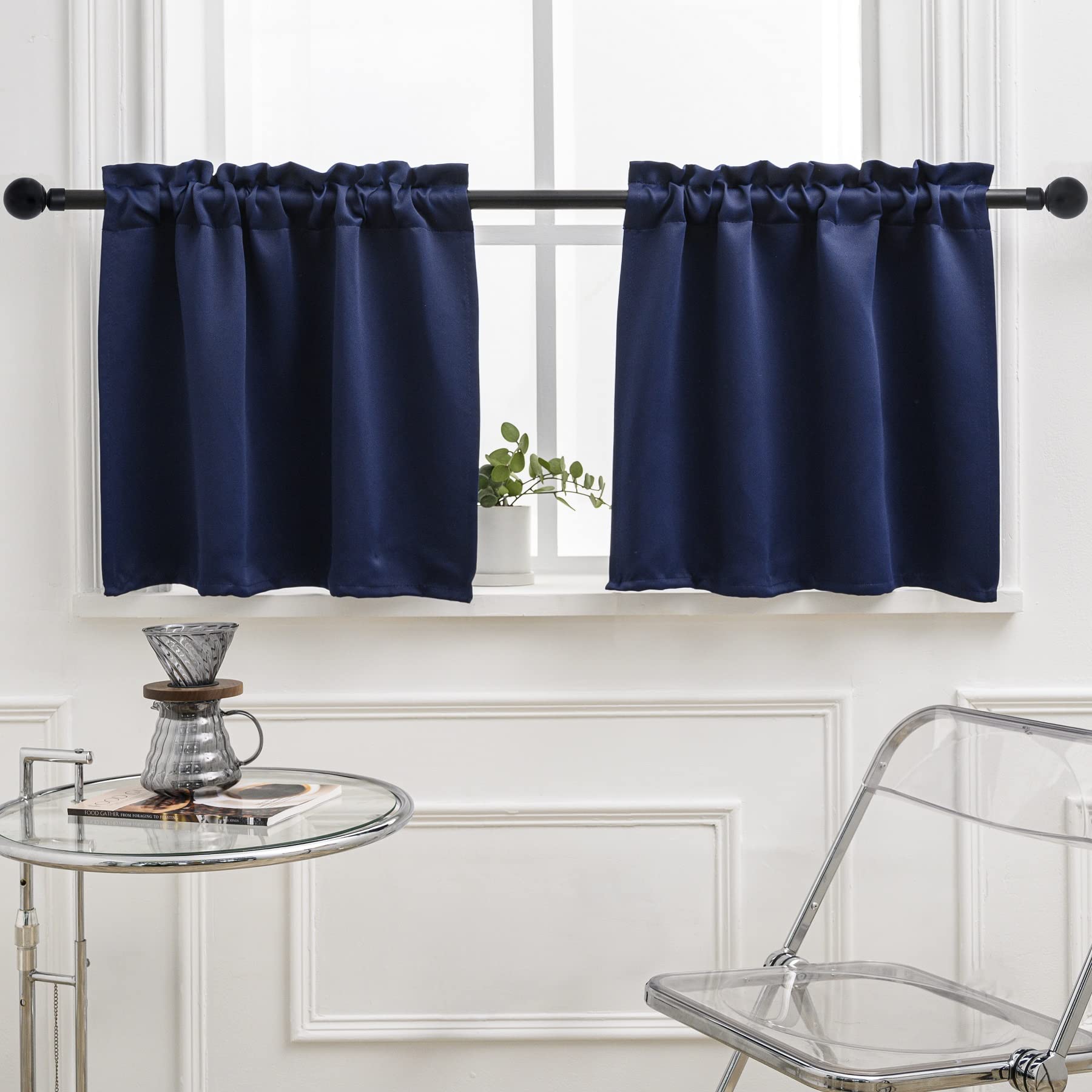 Cafe Kitchen Curtains 36 Inches Long 2 Panels (2 Count)