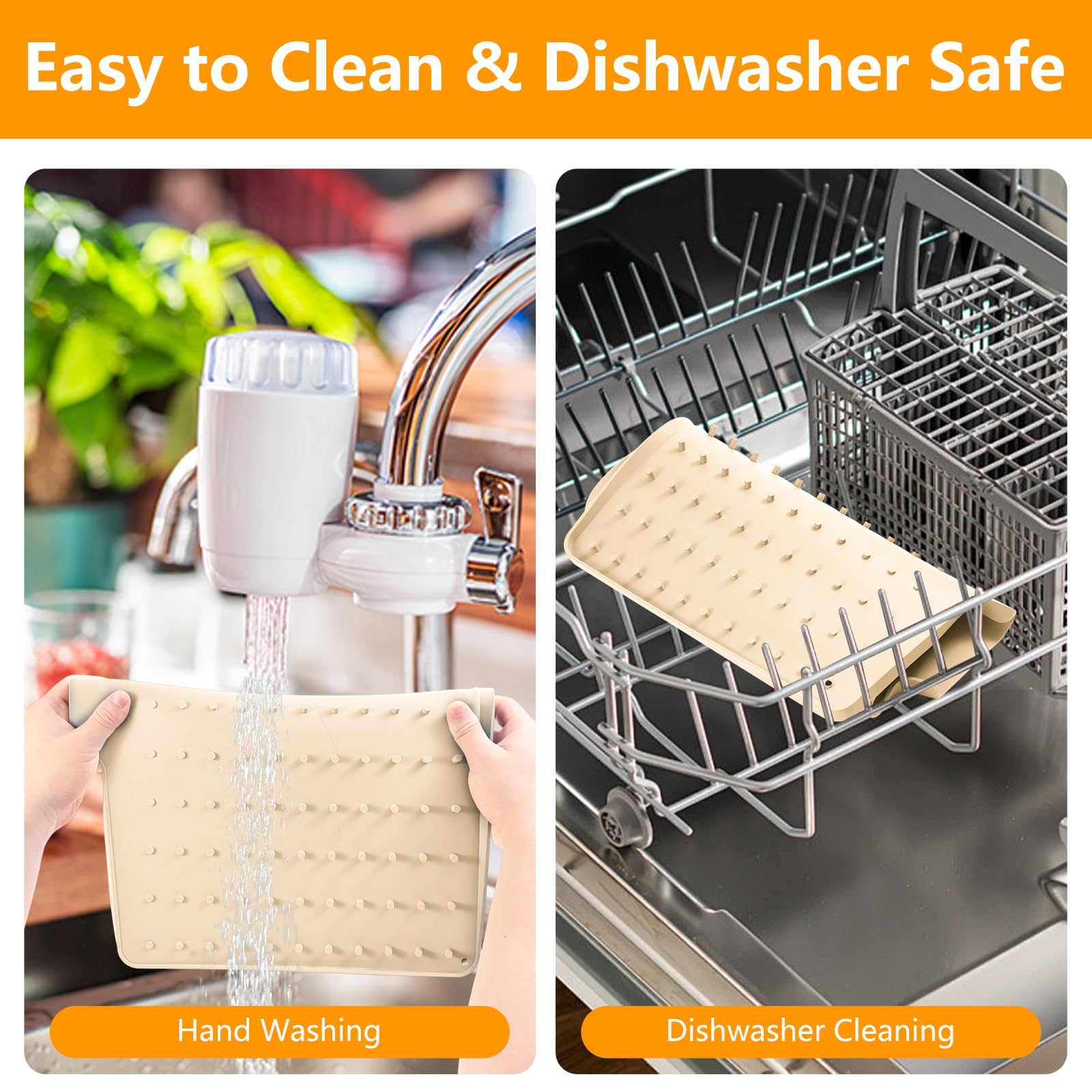 Silicone Dish Drying Mat for Kitchen Counter