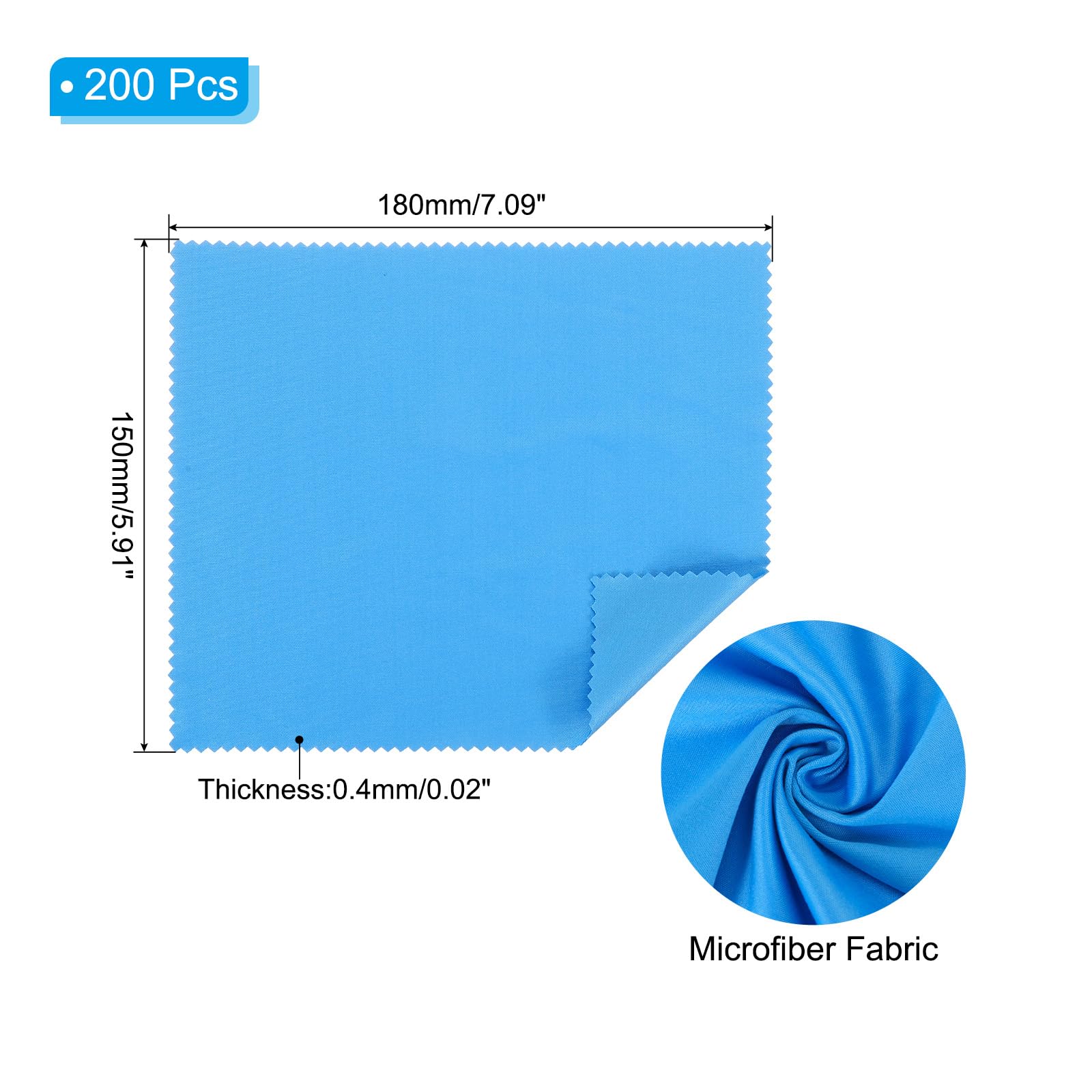 Eyeglass Microfiber Cleaning Cloth 7"x6"