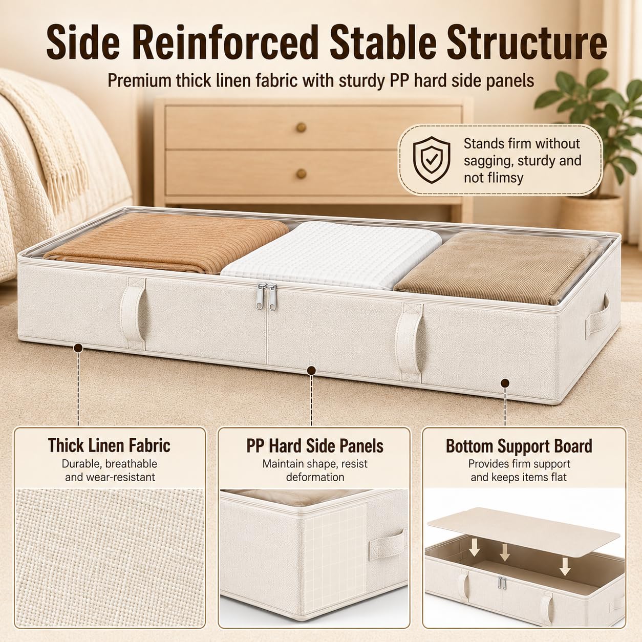 Side Supported Under Bed Storage Containers (2 Count)