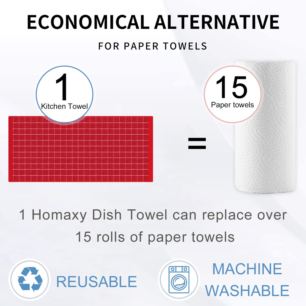 100% Cotton Terry Kitchen Towels (4 Count)
