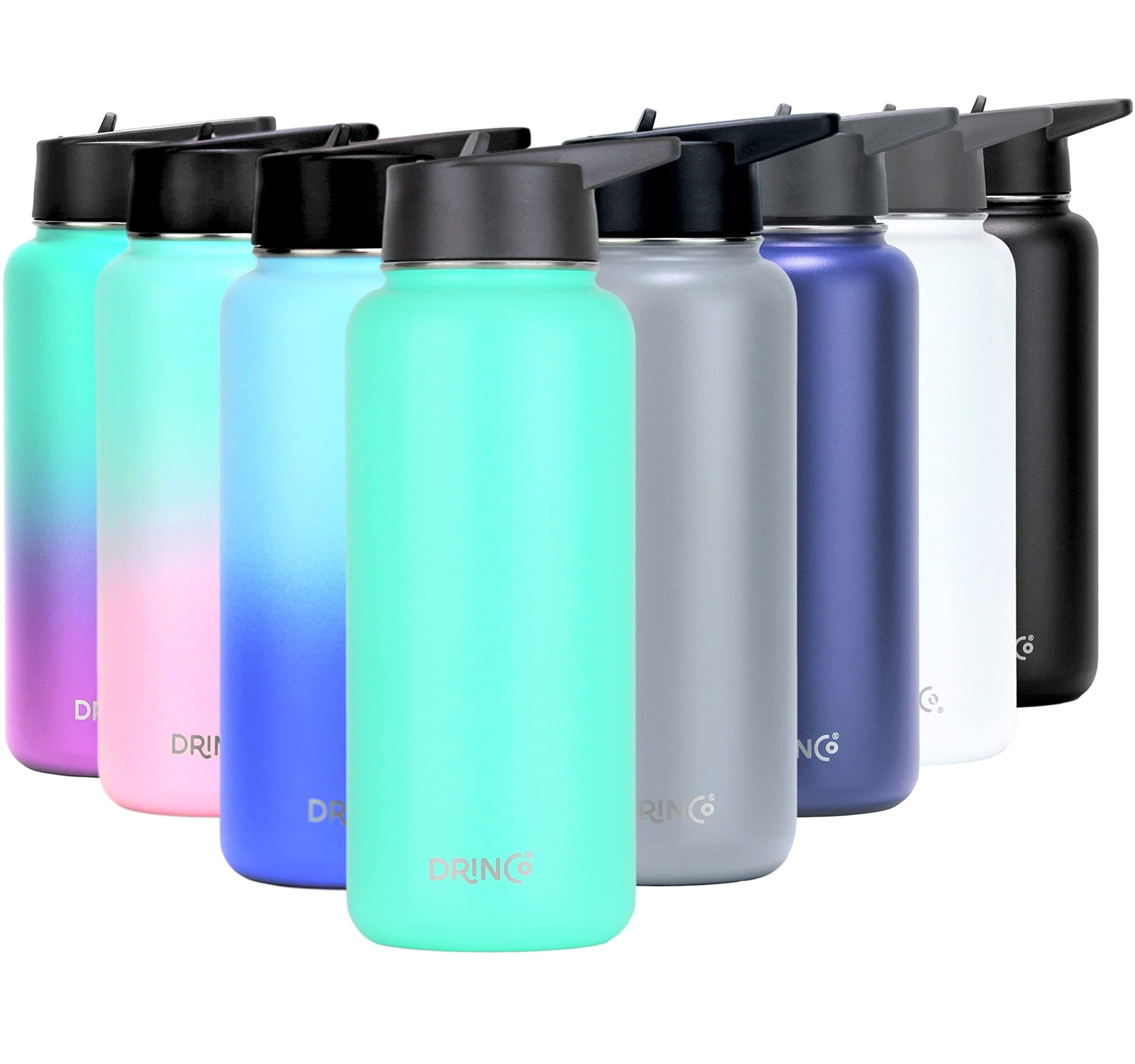 Stainless Steel Water Bottle Spout Lid Vacuum Insulated Double Wall Water Bottle Wide Mouth
