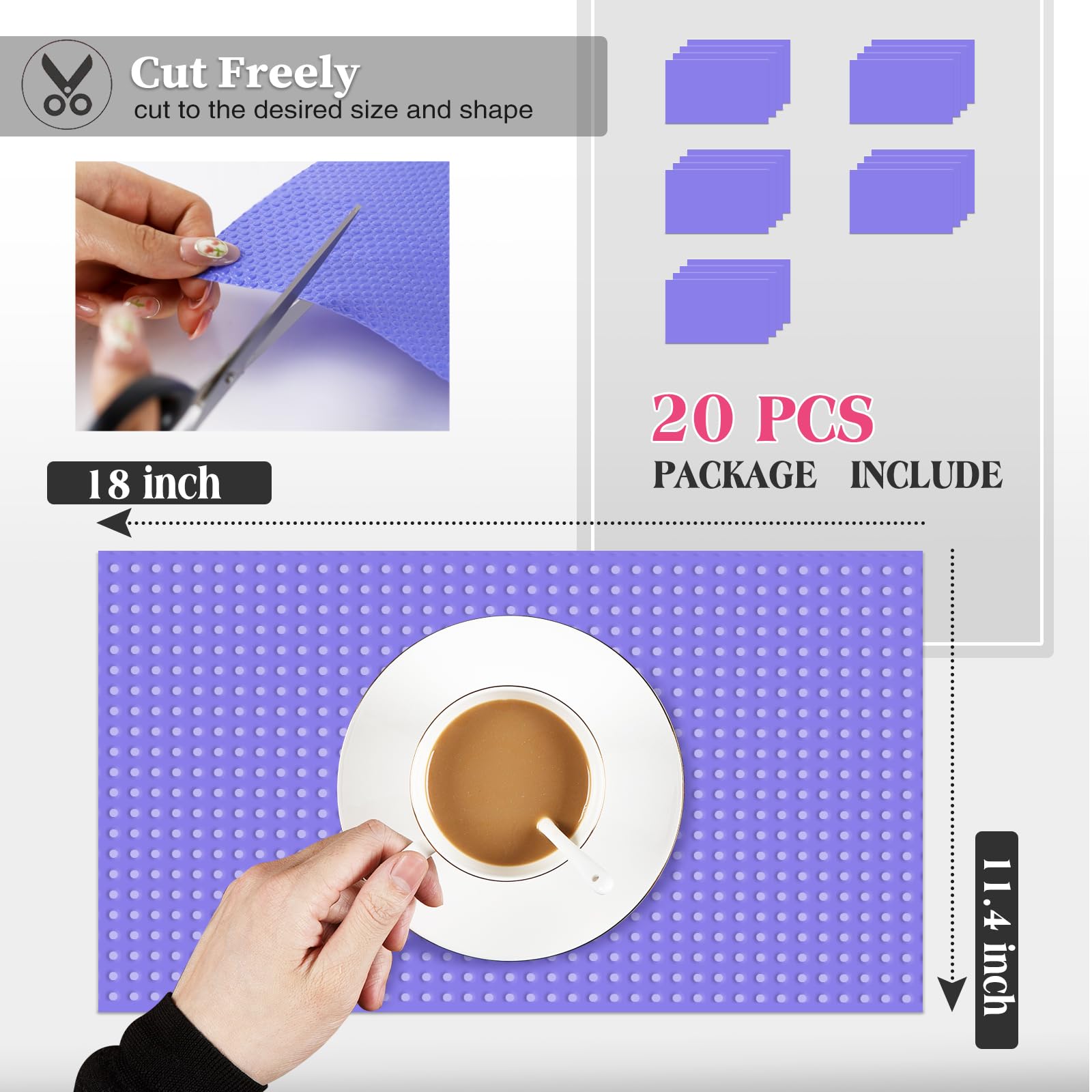 Daixer 20Pcs Refrigerator Liners (20 Count)