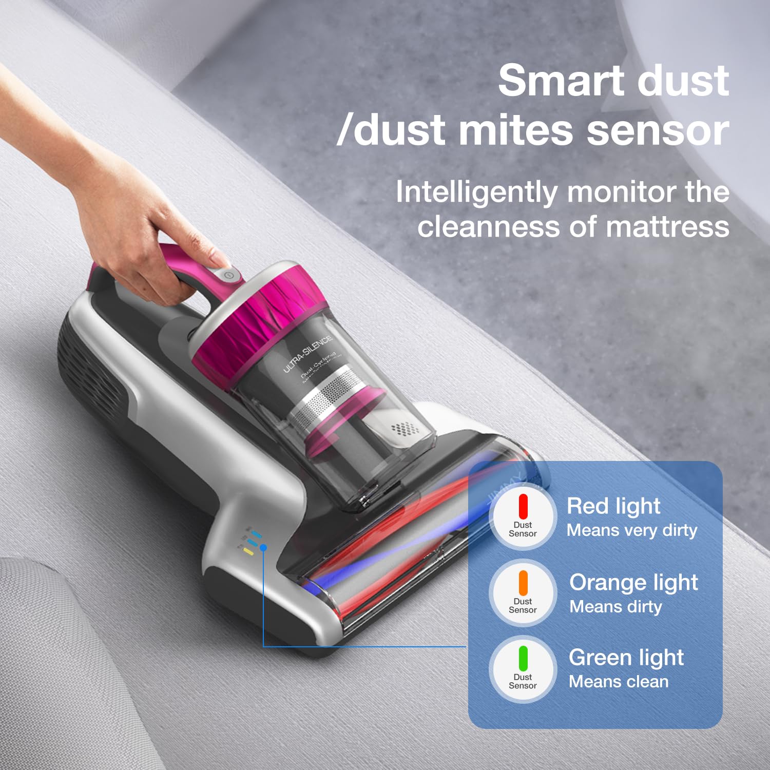WB73 Bed & Mattress Vacuum Cleaner with UV Sanitizer & Ultrasonic