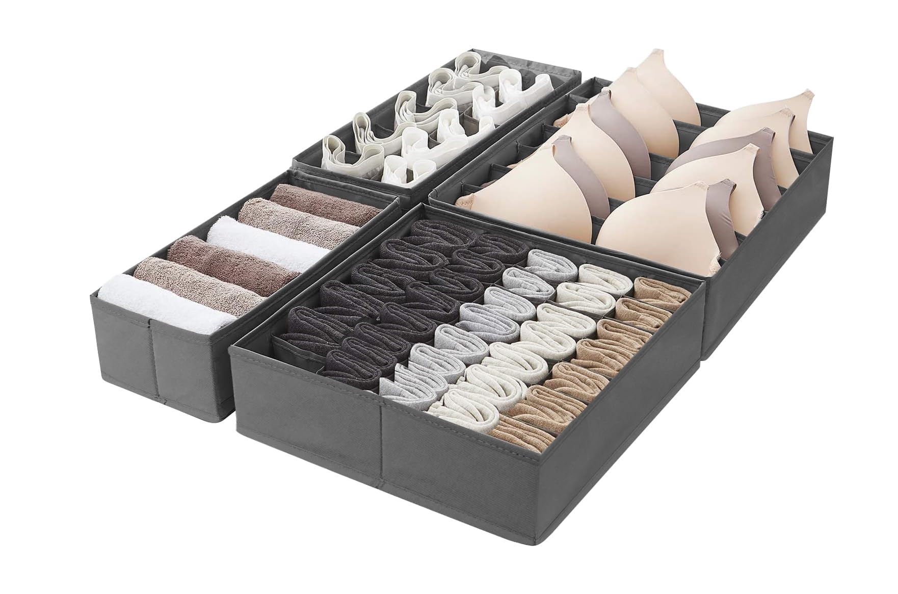 Deep Drawer Organizer for Clothes (4 Count)