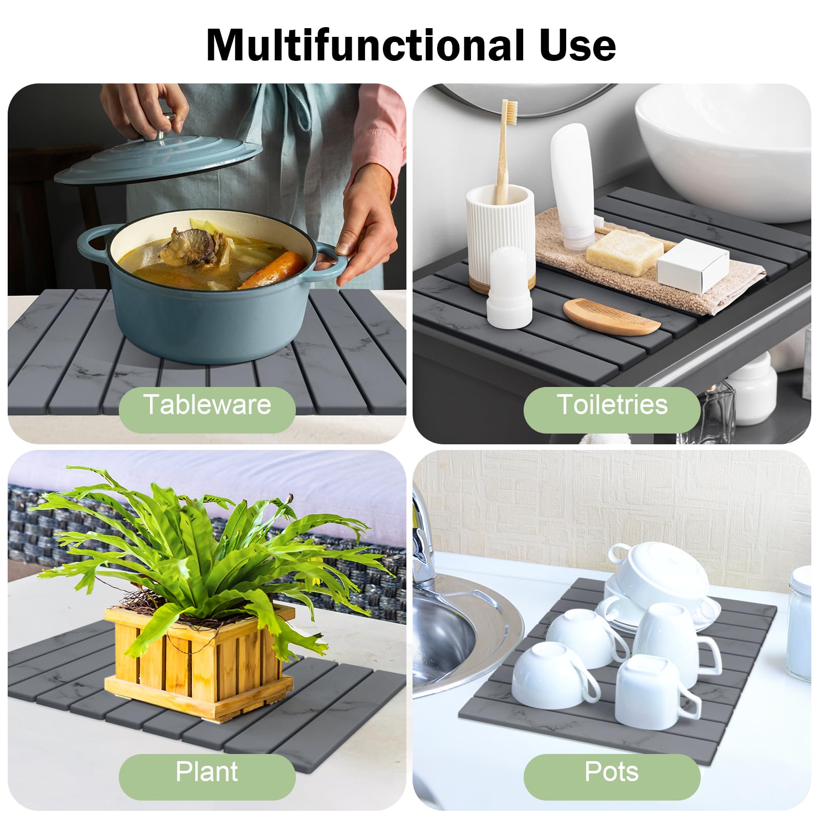 Stone Dish Drying Mat for Kitchen Counter