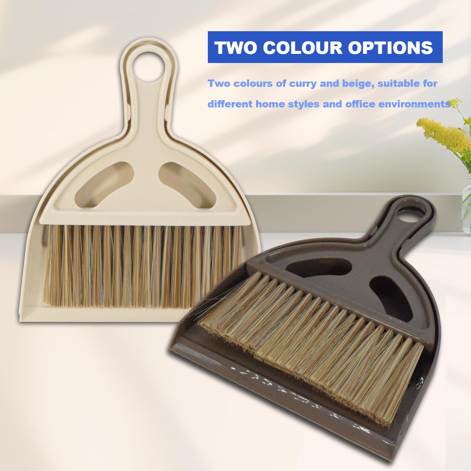Mini Broom and Dustpan Set Hand Broom with Dustpan Portable Housekeeping Cleaning Tools for Desk