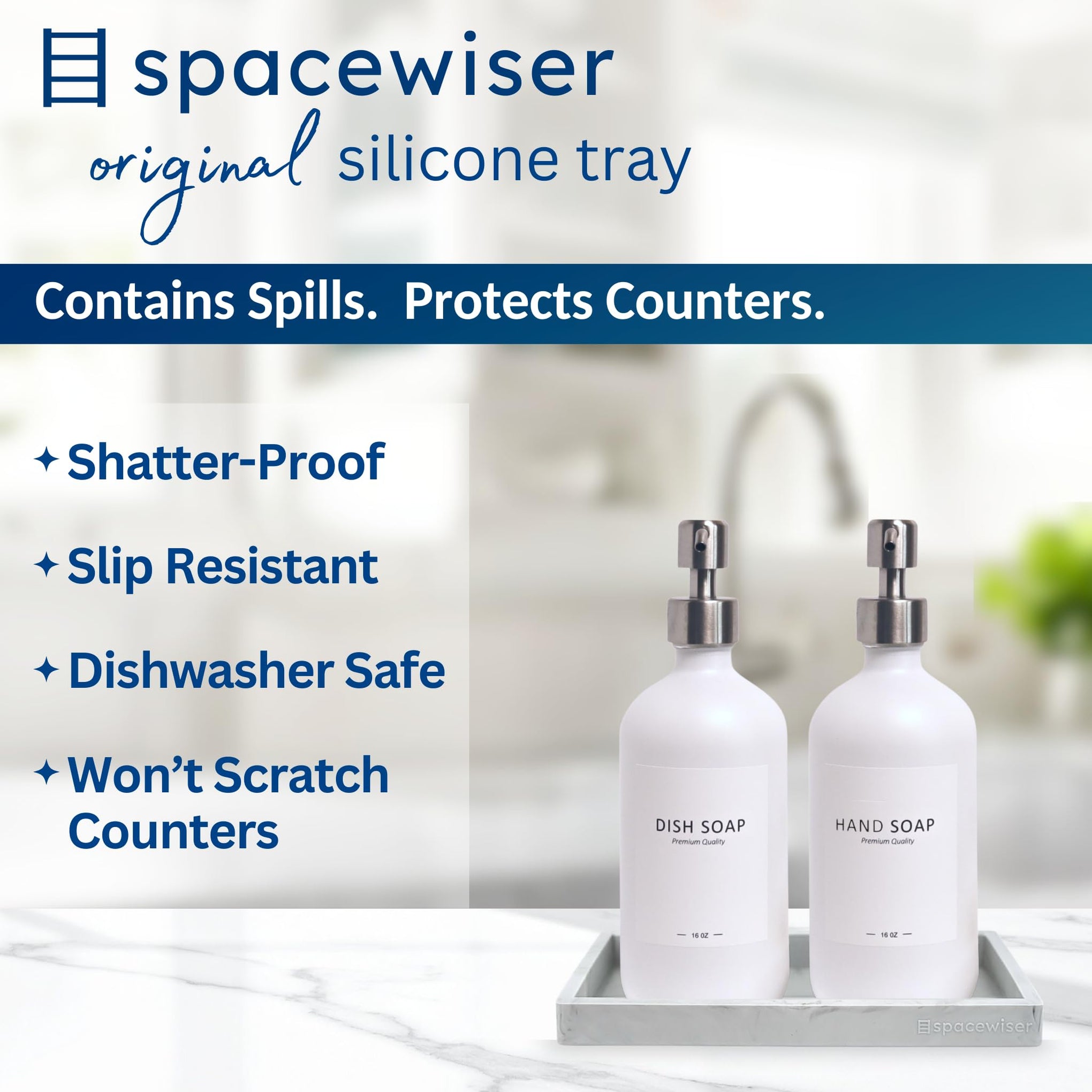 Countertop & Vanity Silicone Tray